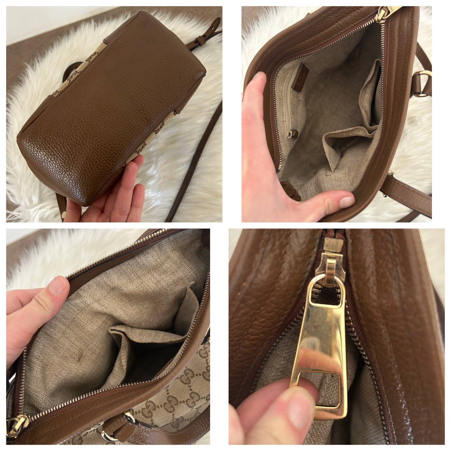 Gucci mini tote in pelle e monogram