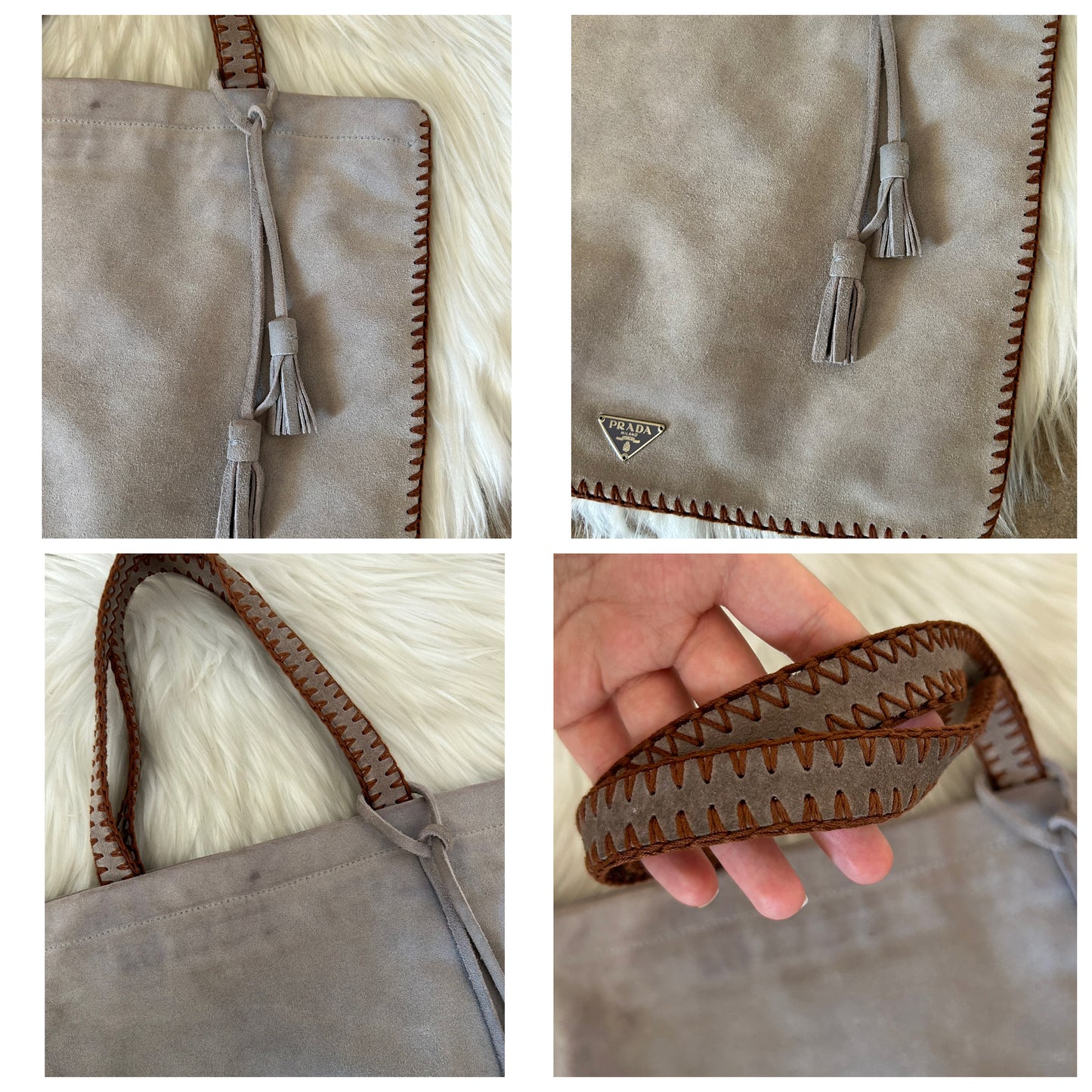 Prada tote in suede