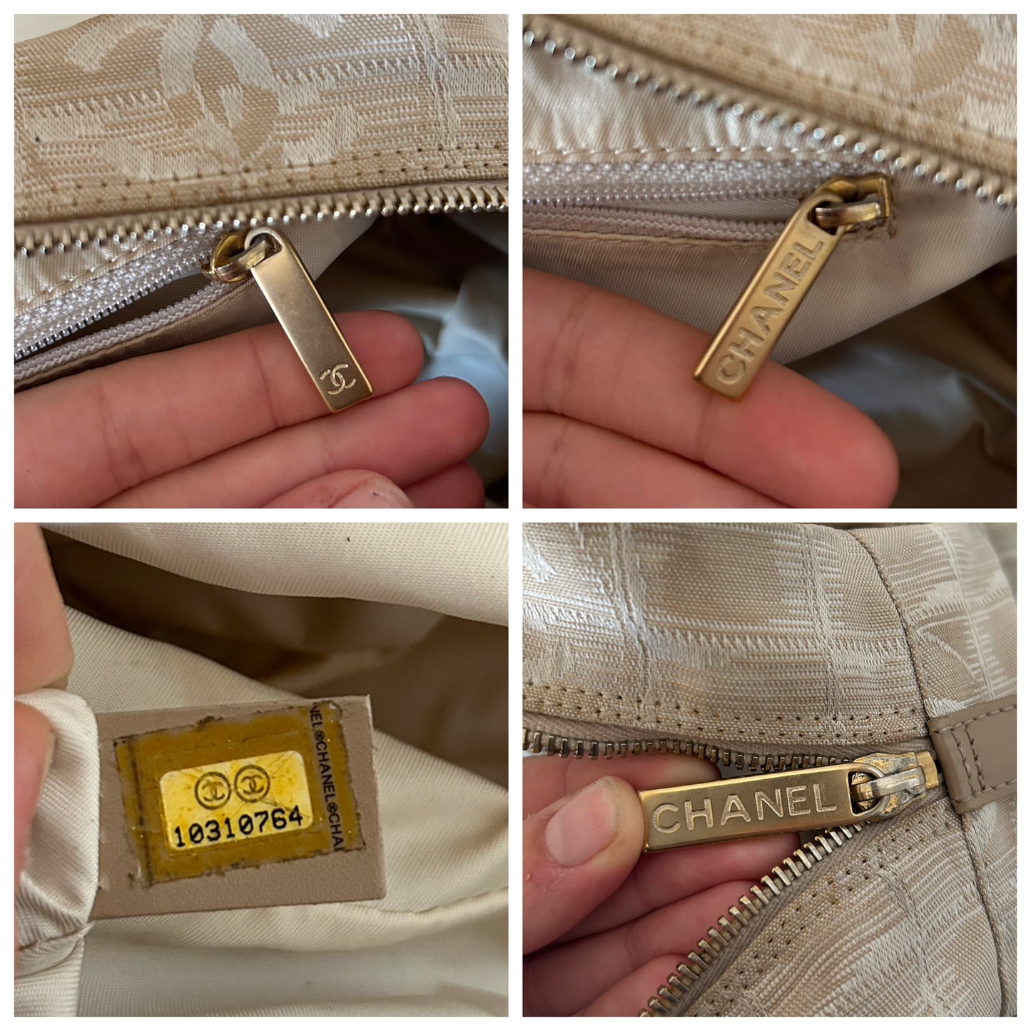 Borsa Chanel modello bowling in tela