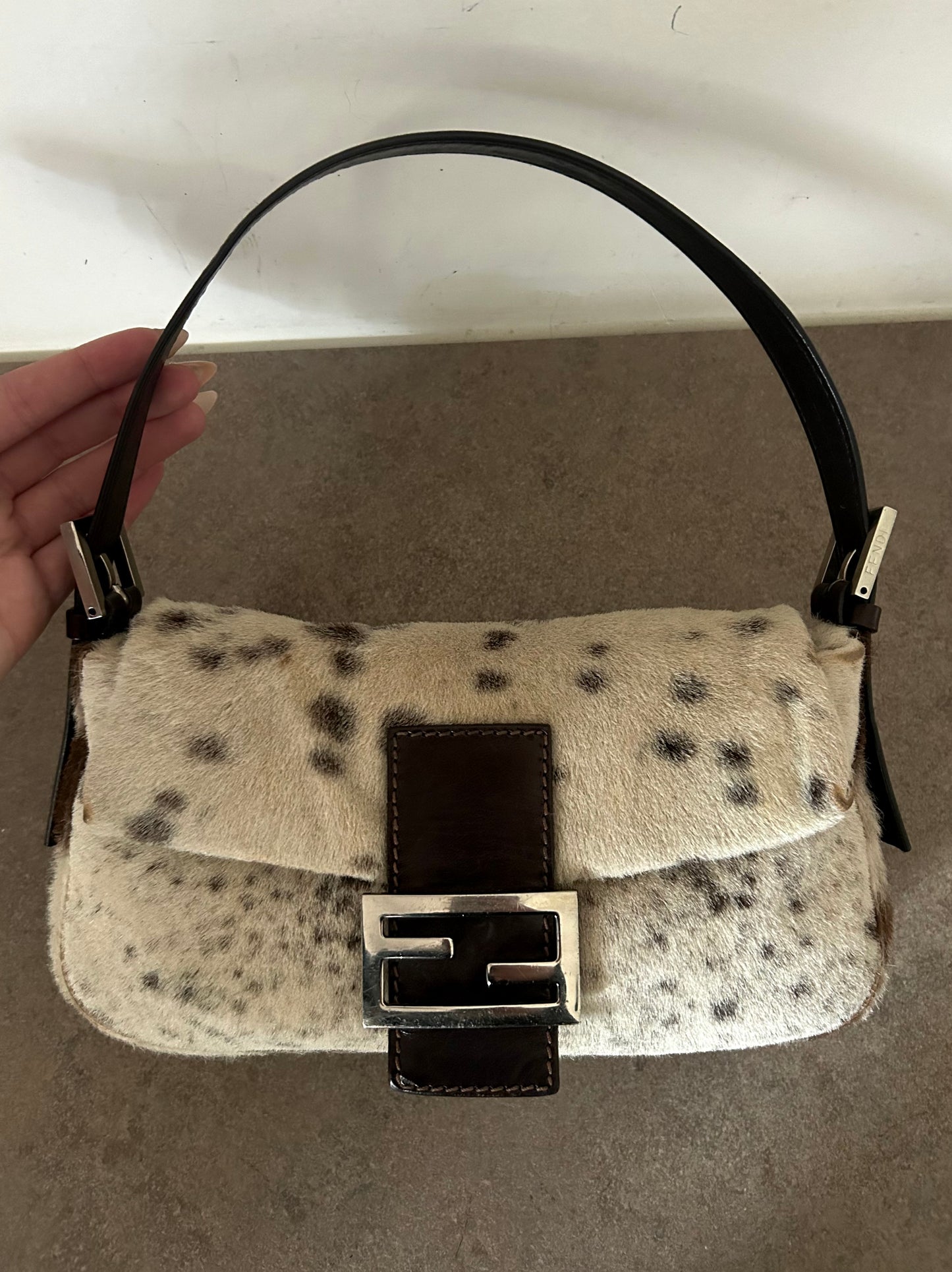 Fendi baguette in cavallino maculata vintage