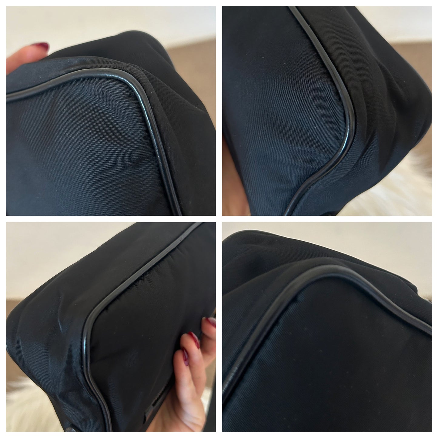 Prada baguette in nylon nera