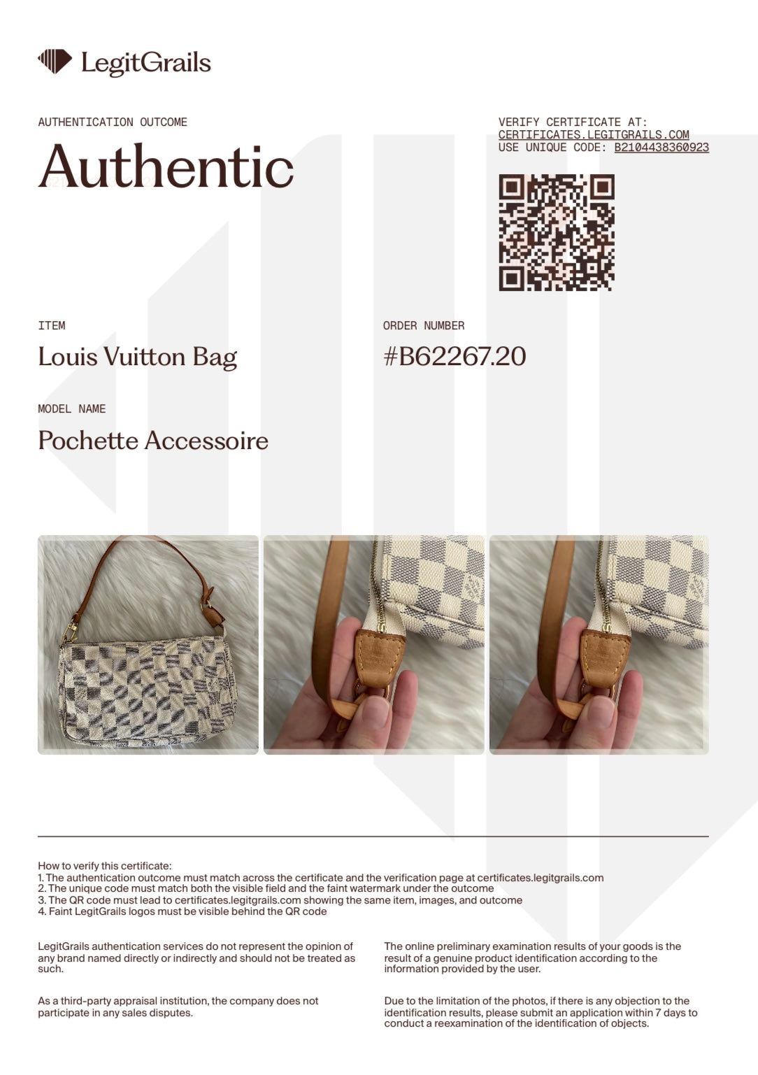 Louis Vuitton Pochette Accessoire Damier Azur