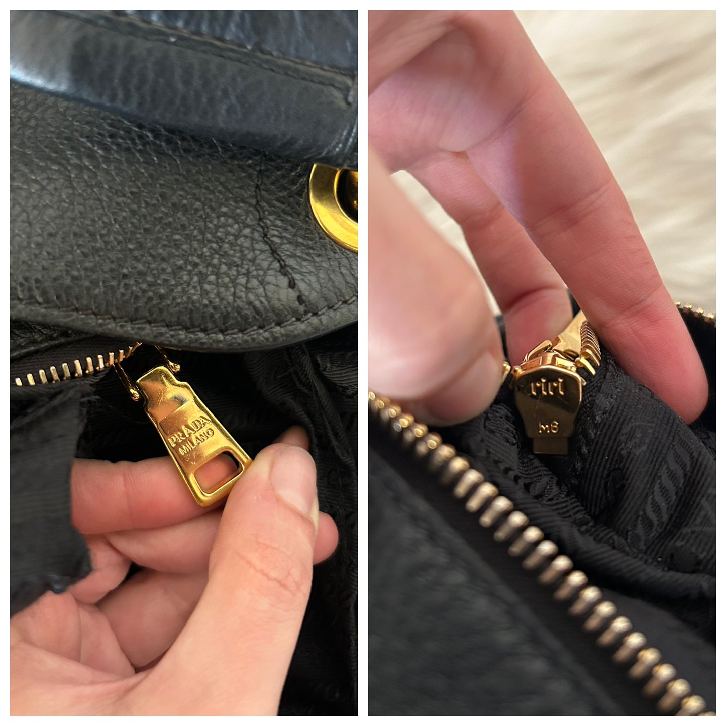 Prada Phoenix in pelle nera di vitello