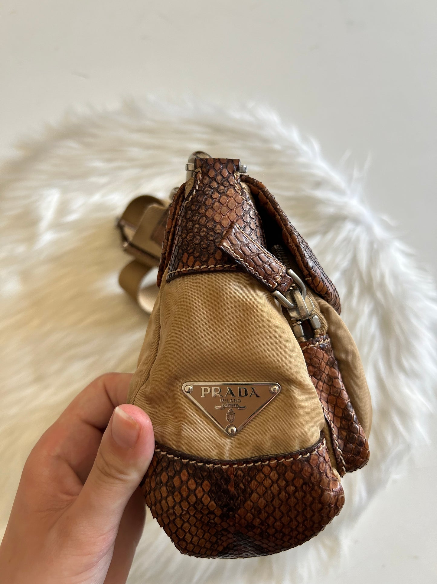 Borsa Prada in vero pitone