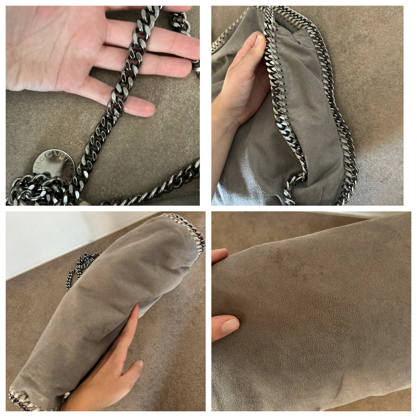 Falabella Stella McCartney double chain grigia