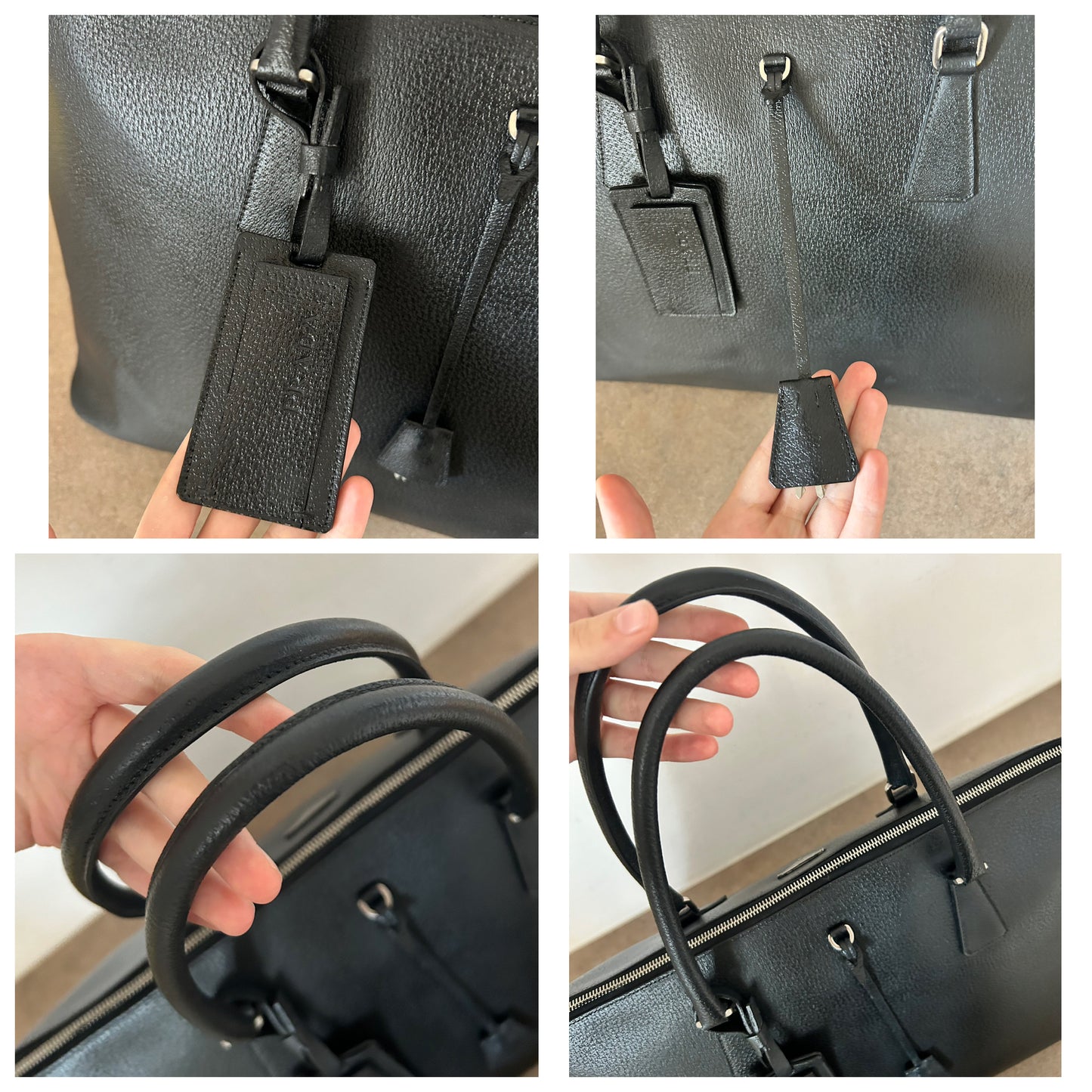 Prada Pyramid in pelle nera