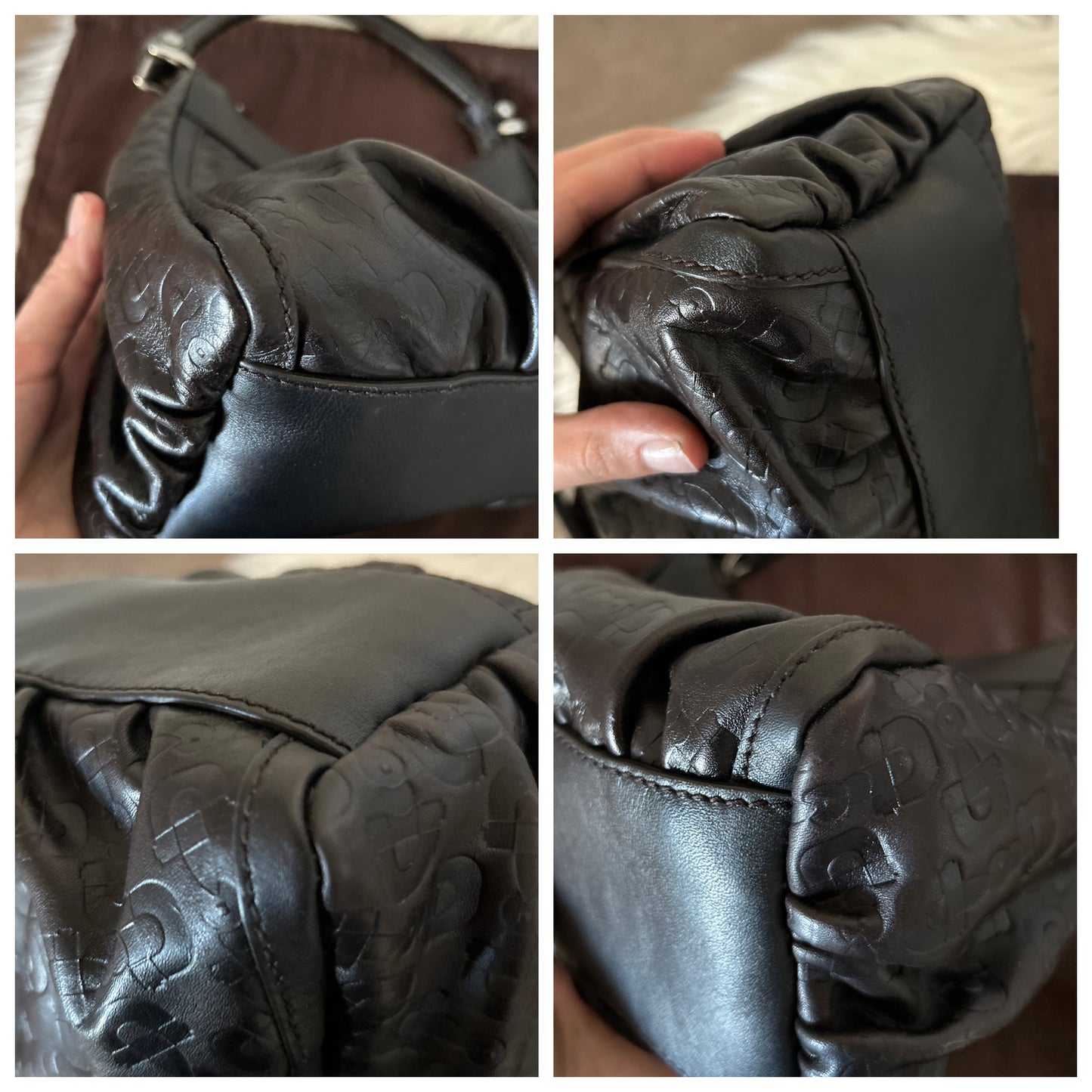 Gucci D-Ring in pelle horsebit