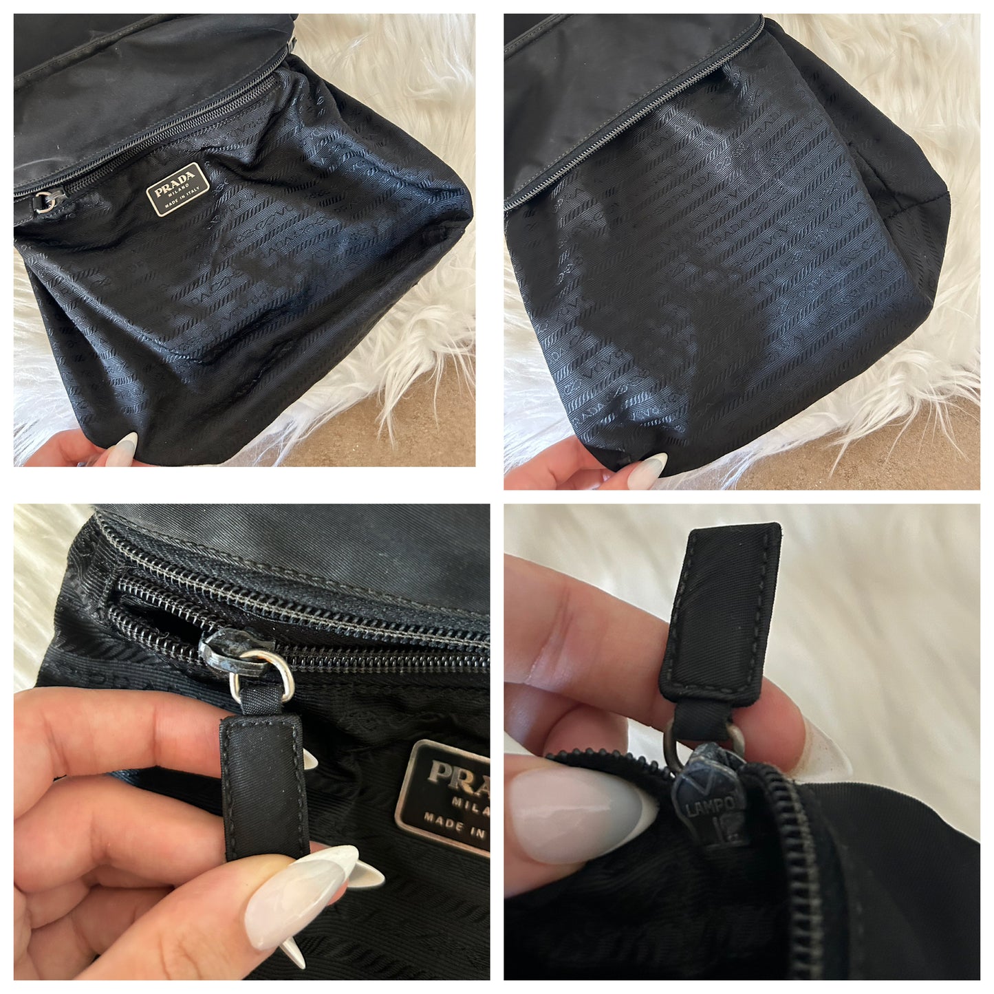 Prada tote bag in nylon nera