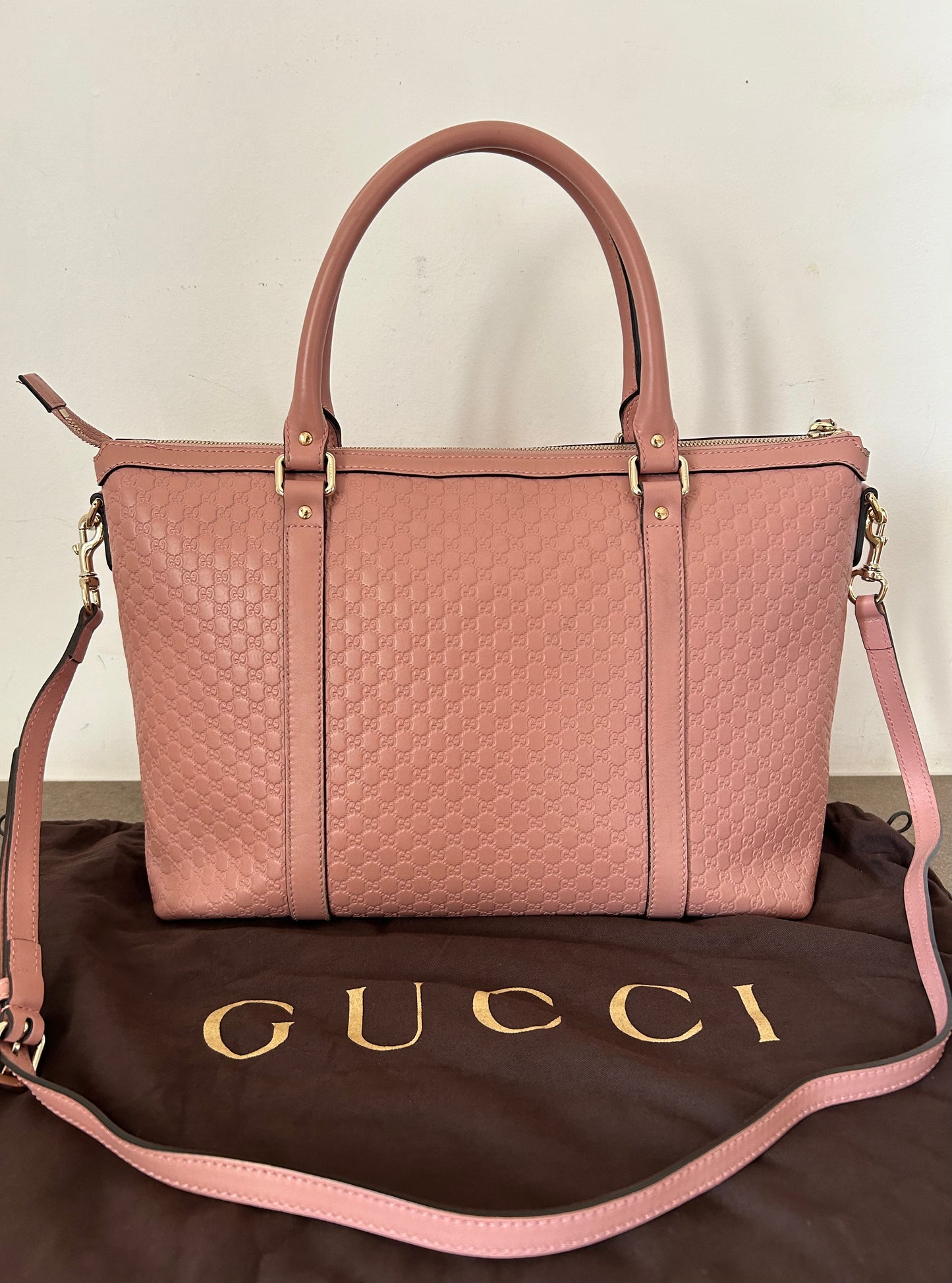 Gucci tote bag Guccissima rosa