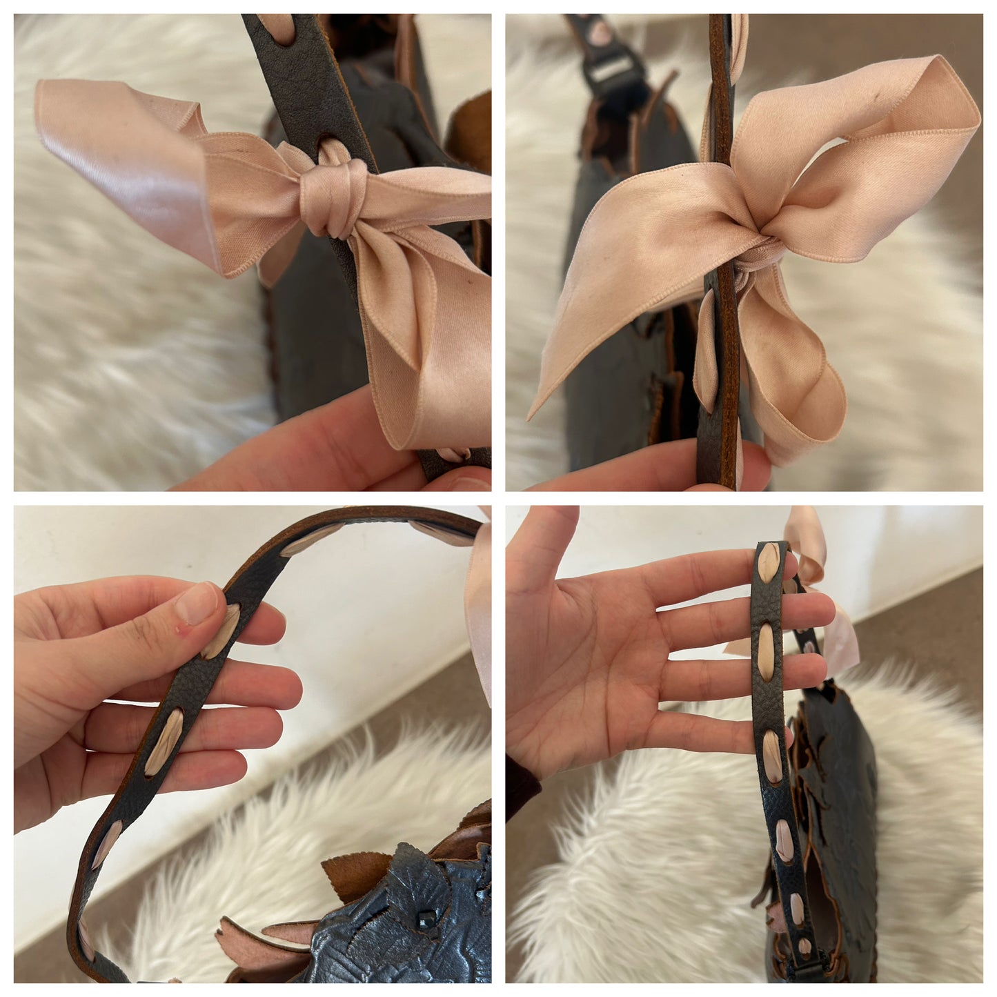 Borsa Valentino Garavani in pelle con fantasia floreale 3D - pezzo unico