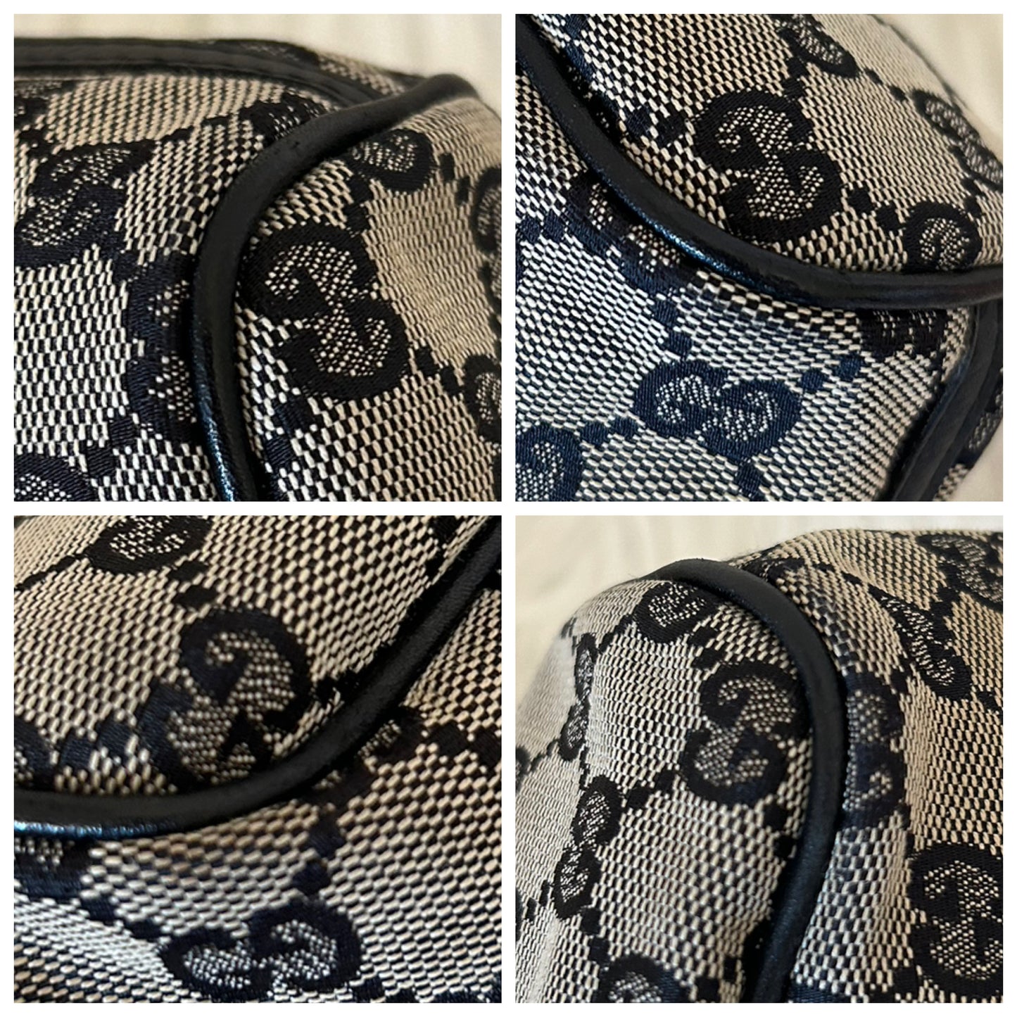Gucci Boat in monogram con metalleria oro