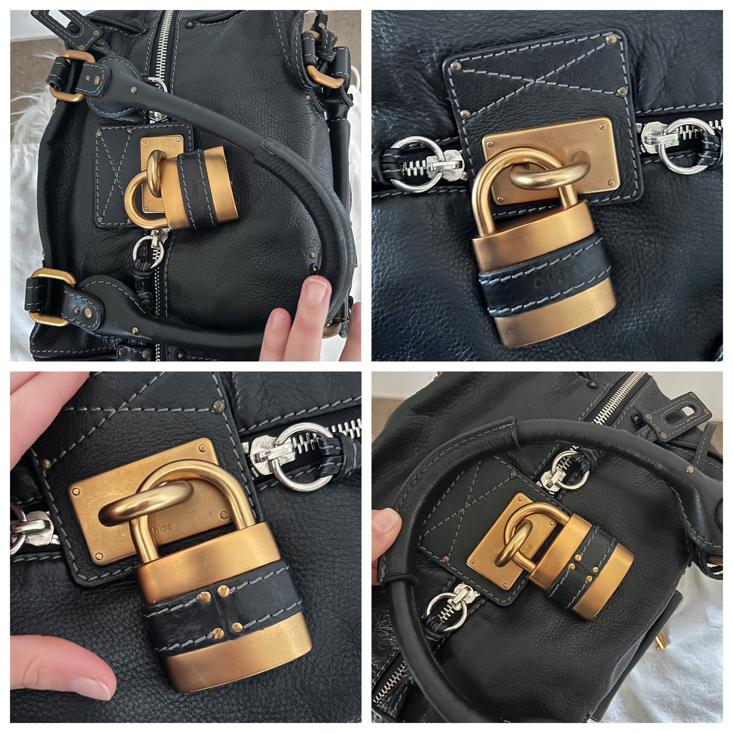 Chloé Paddington in pelle nera