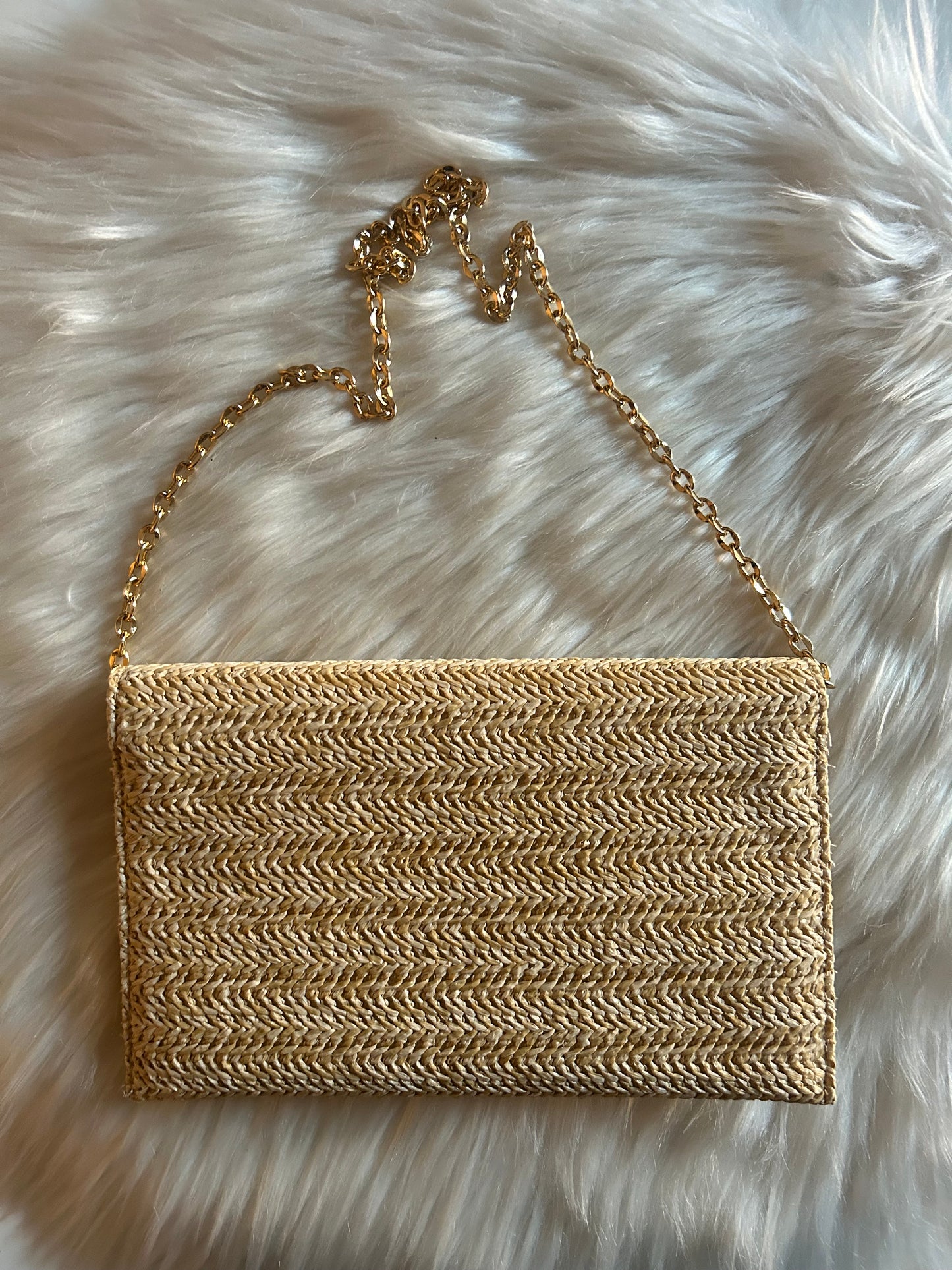 Pochette Dior in rafia