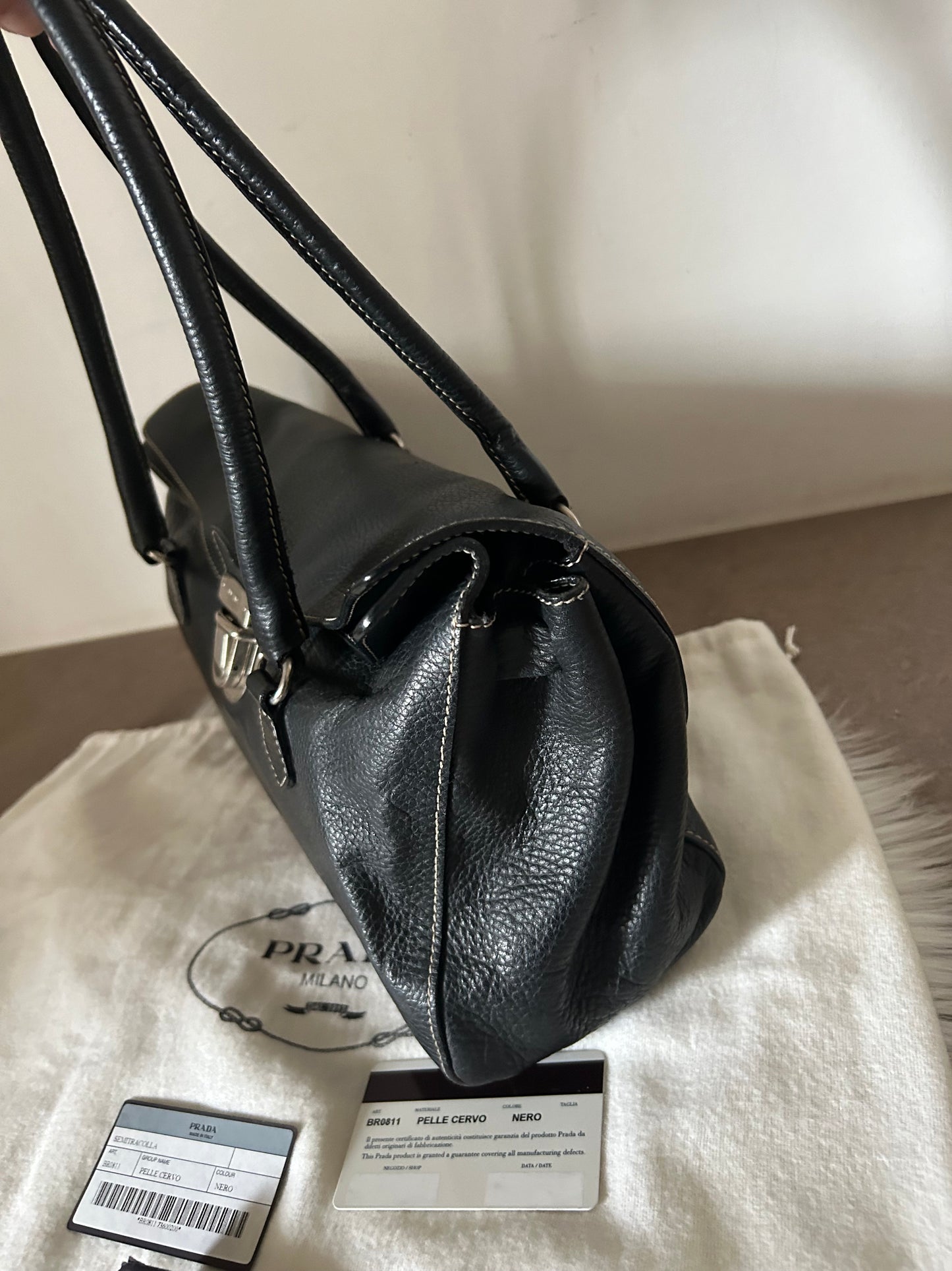 Prada tote in pelle nera