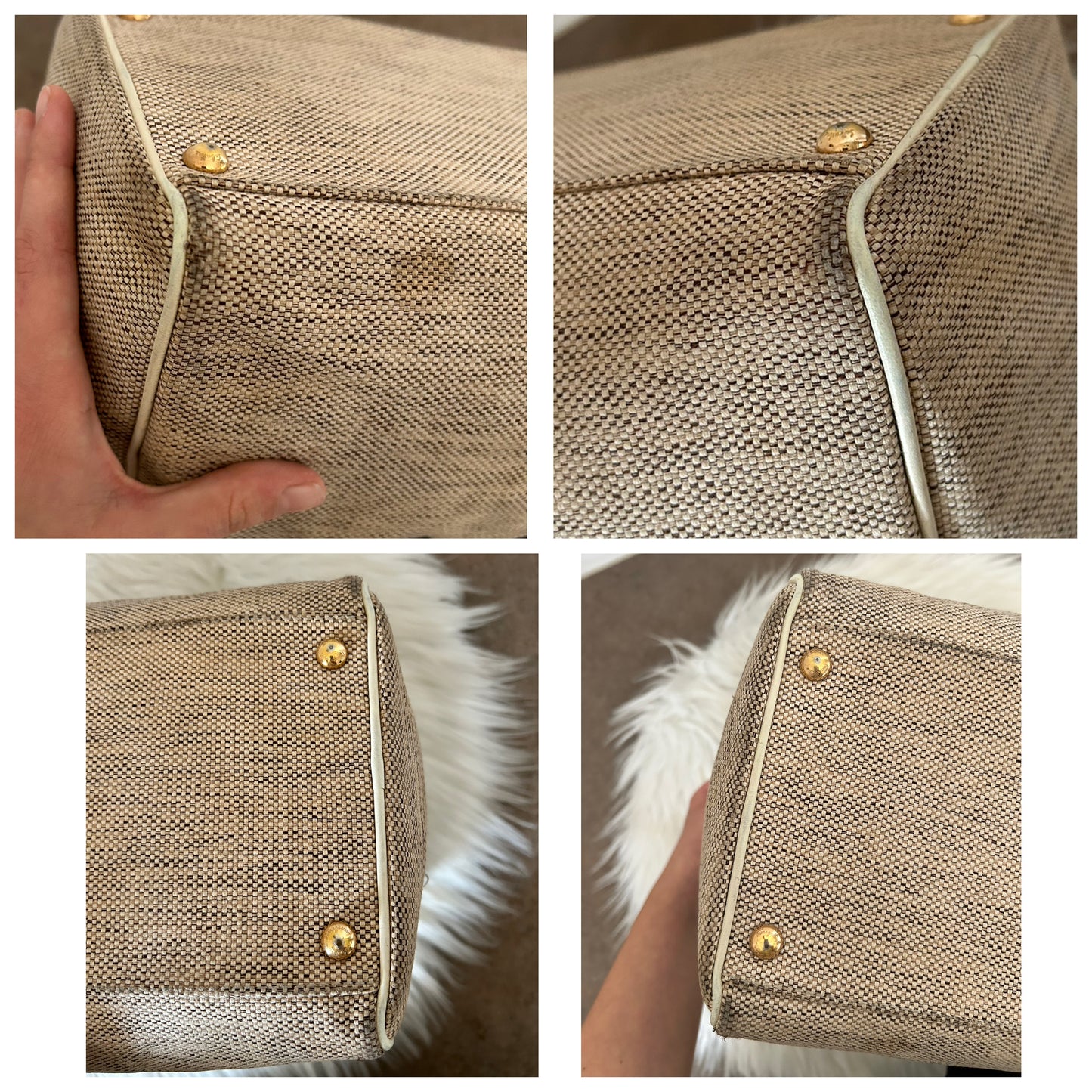 Salvatore Ferragamo bauletto in tela di