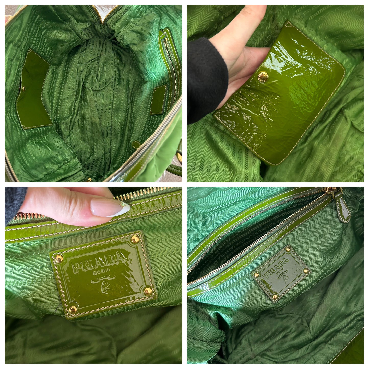 Prada bauletto verde