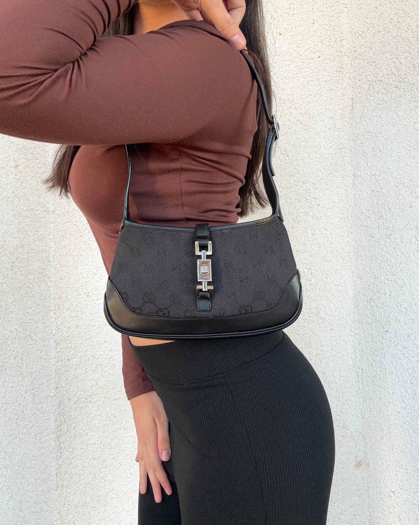 Gucci Jackie vintage mini in monogram nera