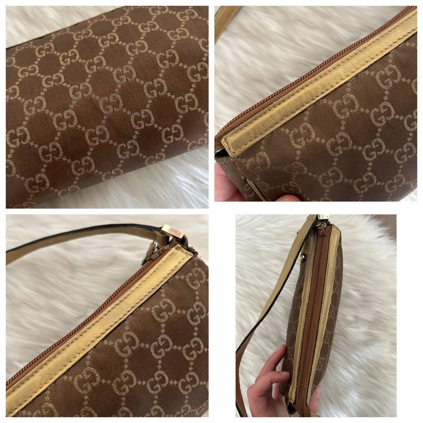 Gucci Abbey dorata in monogram