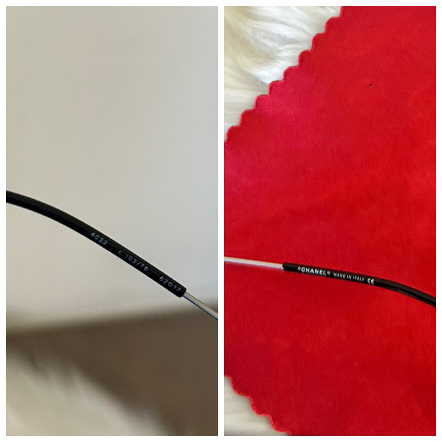 Occhiali Chanel vintage con logo centrale