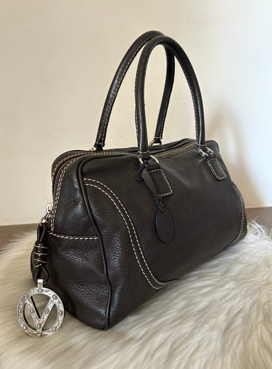 Bauletto Valentino Garavani in pelle marrone