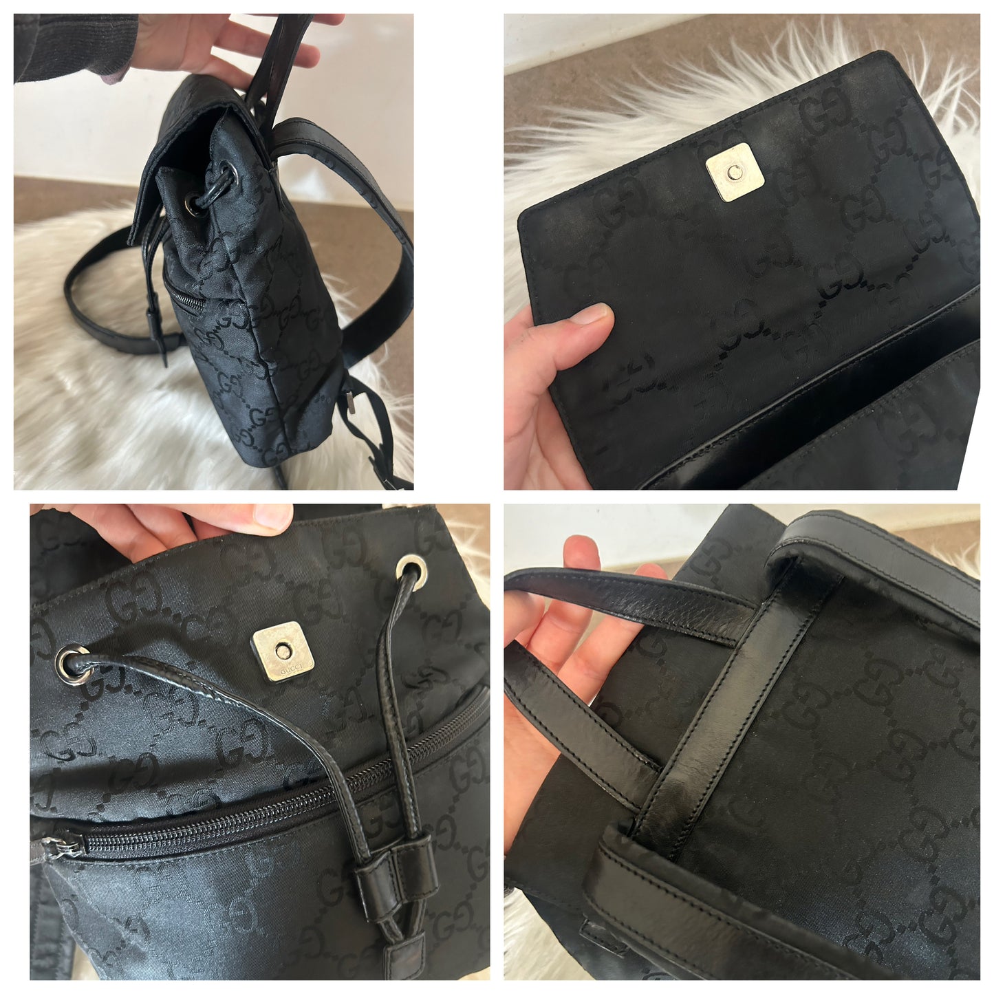Zainetto Gucci nero in monogram