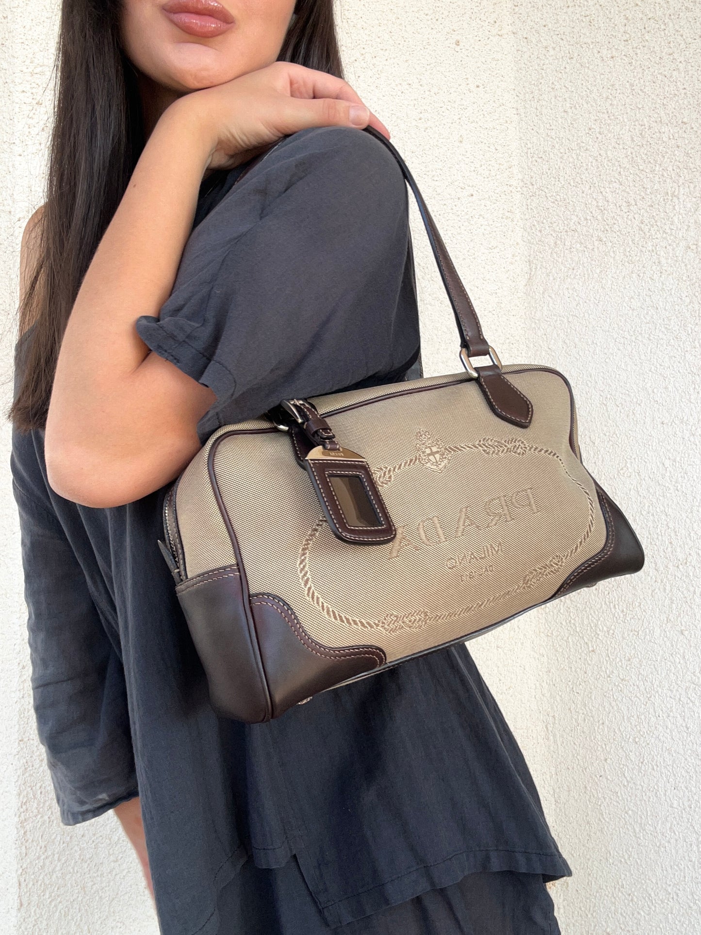 Prada bauletto con dust bag e cartellini