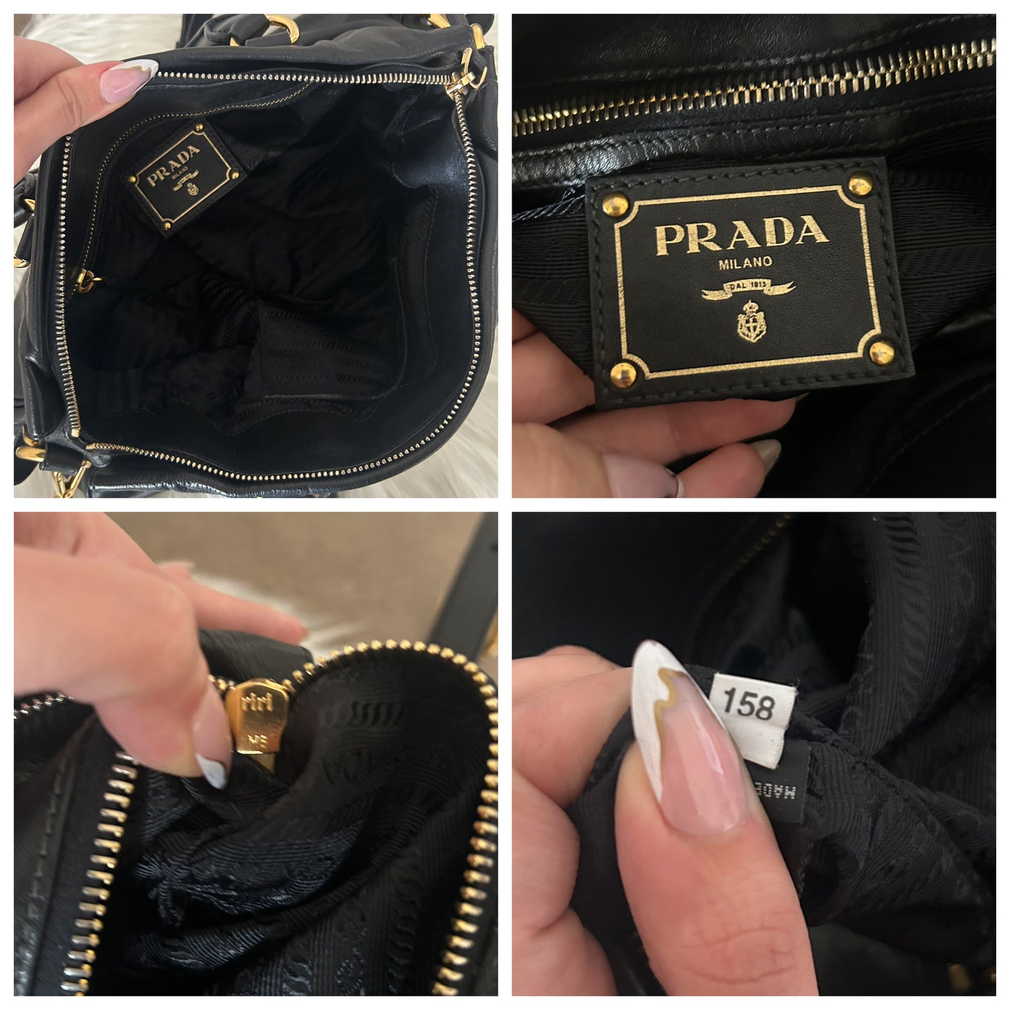 Prada tote in pelle nera