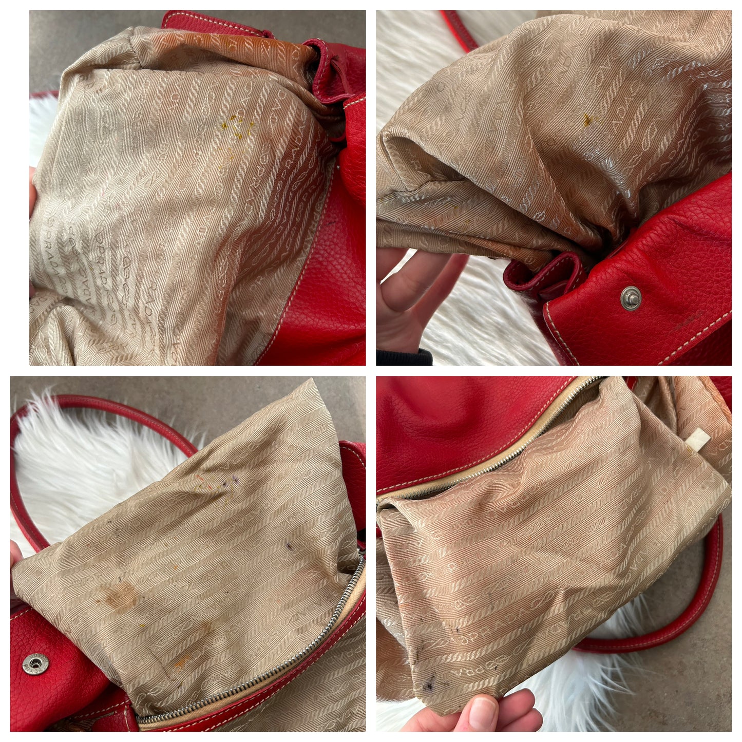 Prada tote in pelle rossa rarissima