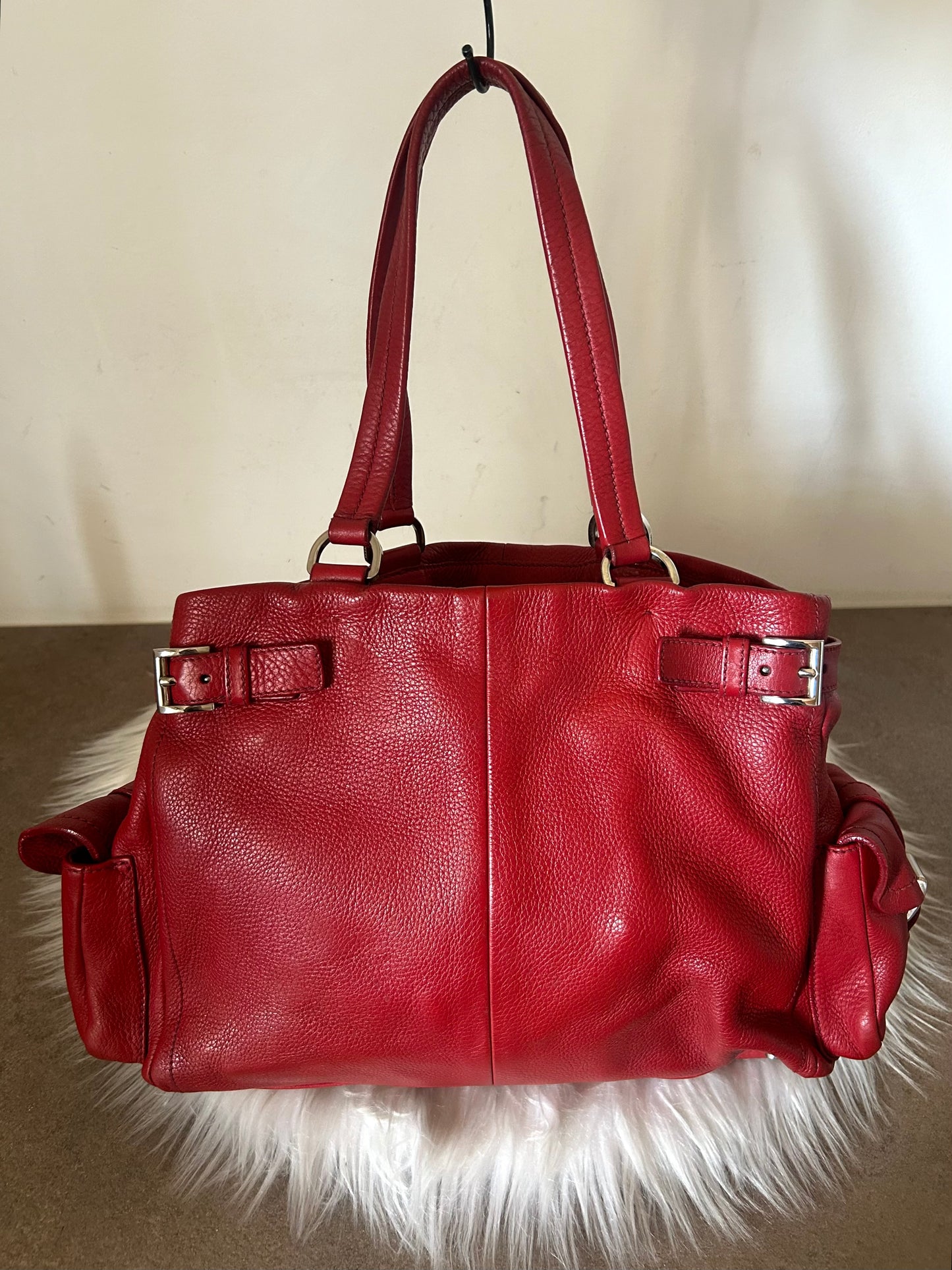 Prada tote Cargo in pelle rossa