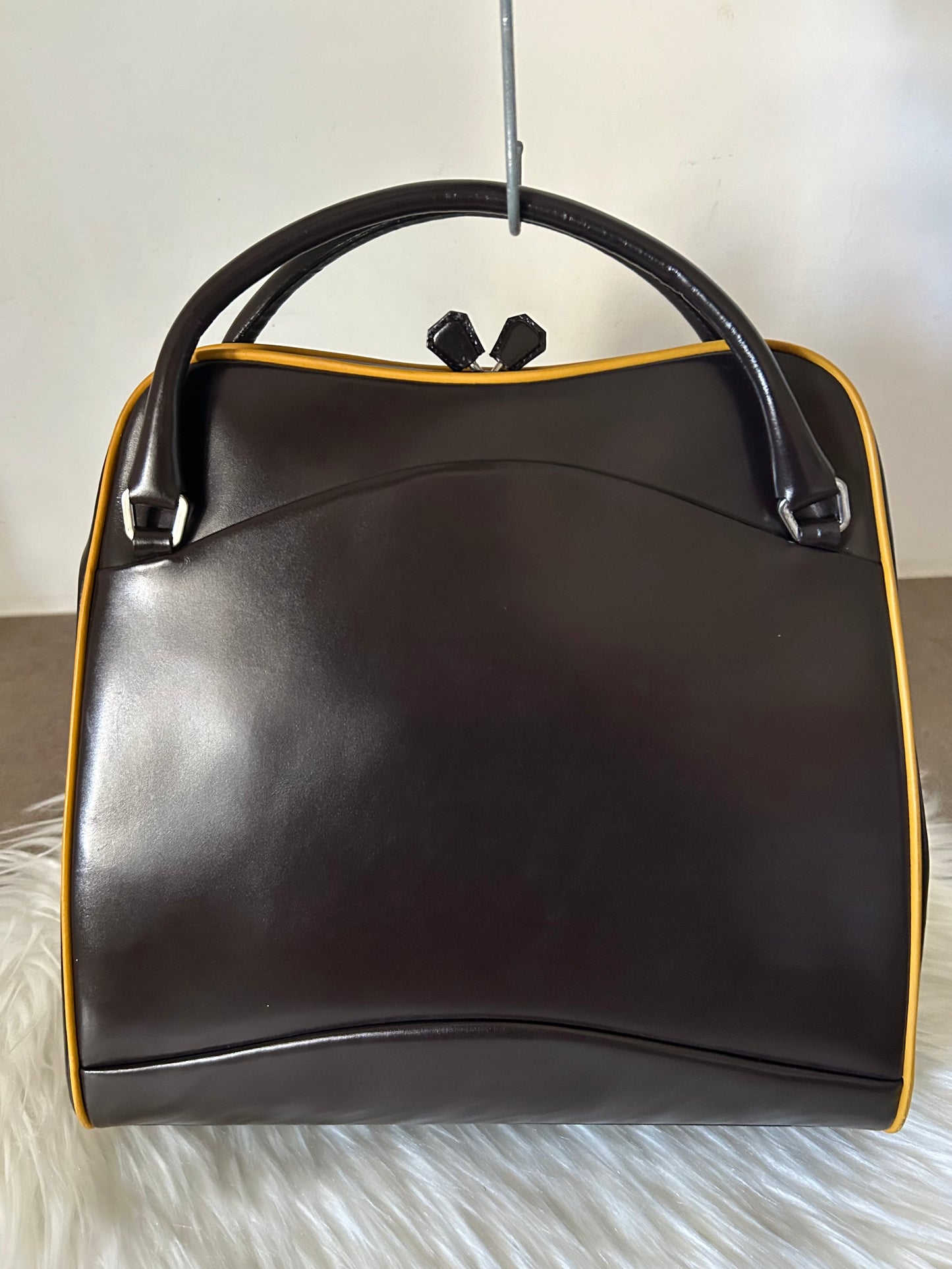 Prada Work in pelle spazzolata cioccolato