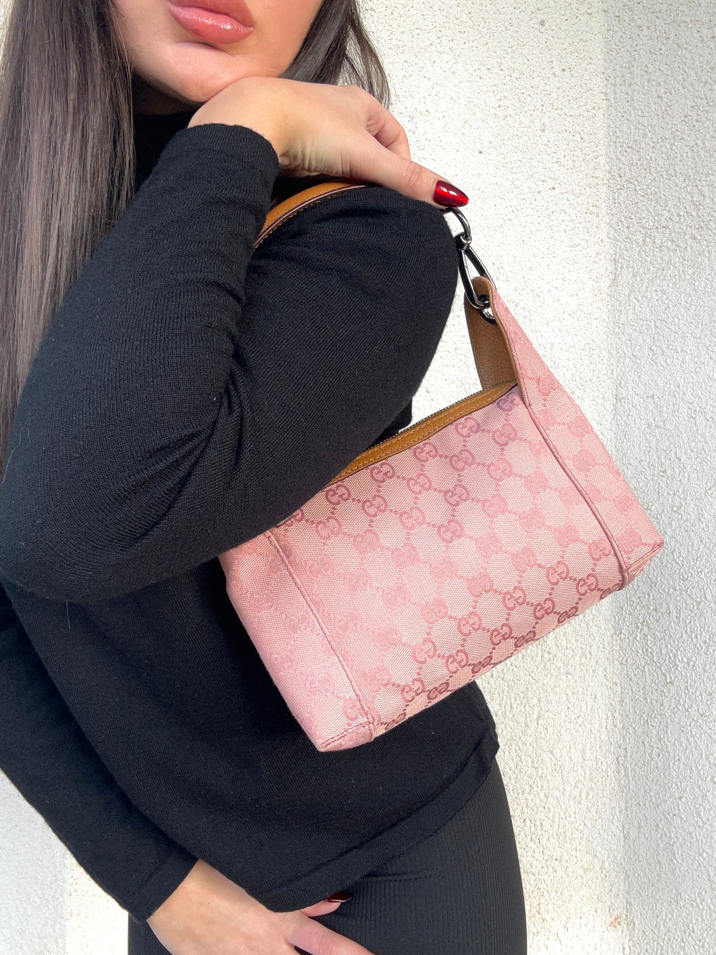 Gucci Pochette in monogram rosa