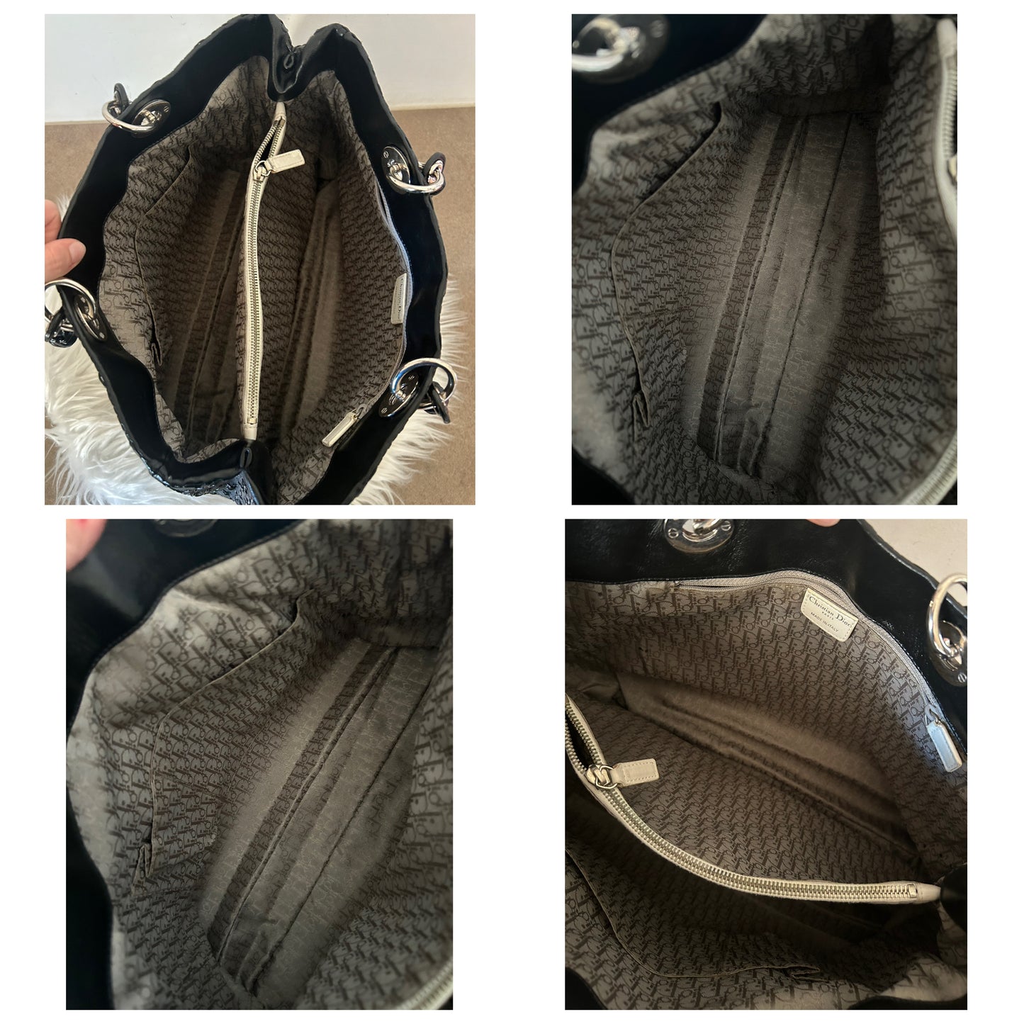 Dior Lady Dior in pelle nera intrecciata