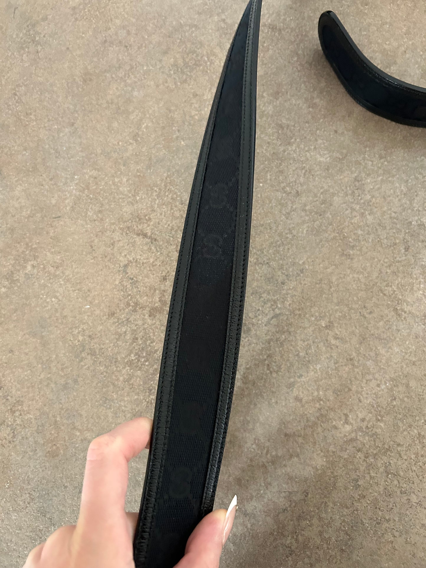 Gucci cintura nera in monogram