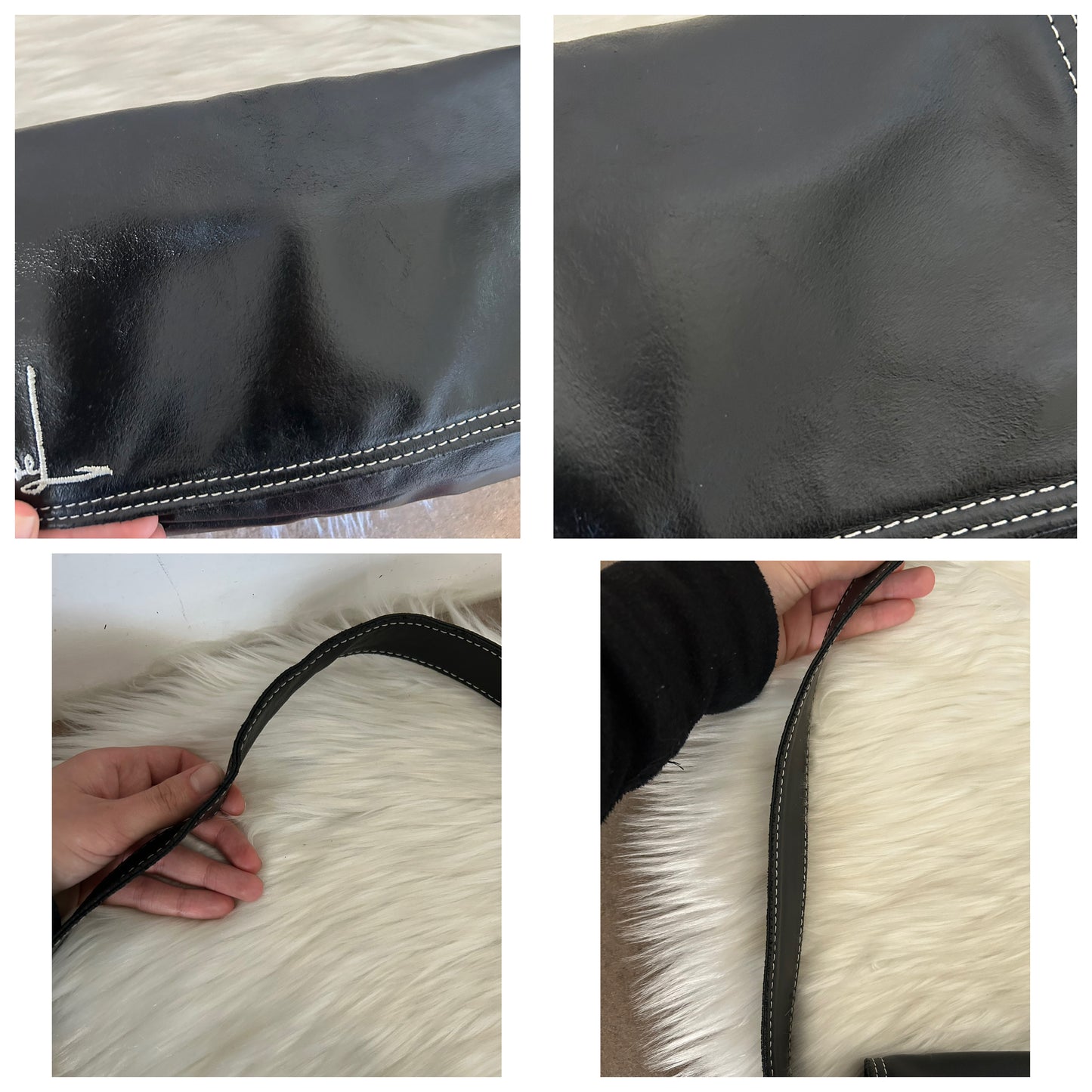 Diesel modello baguette in pelle vegana nera