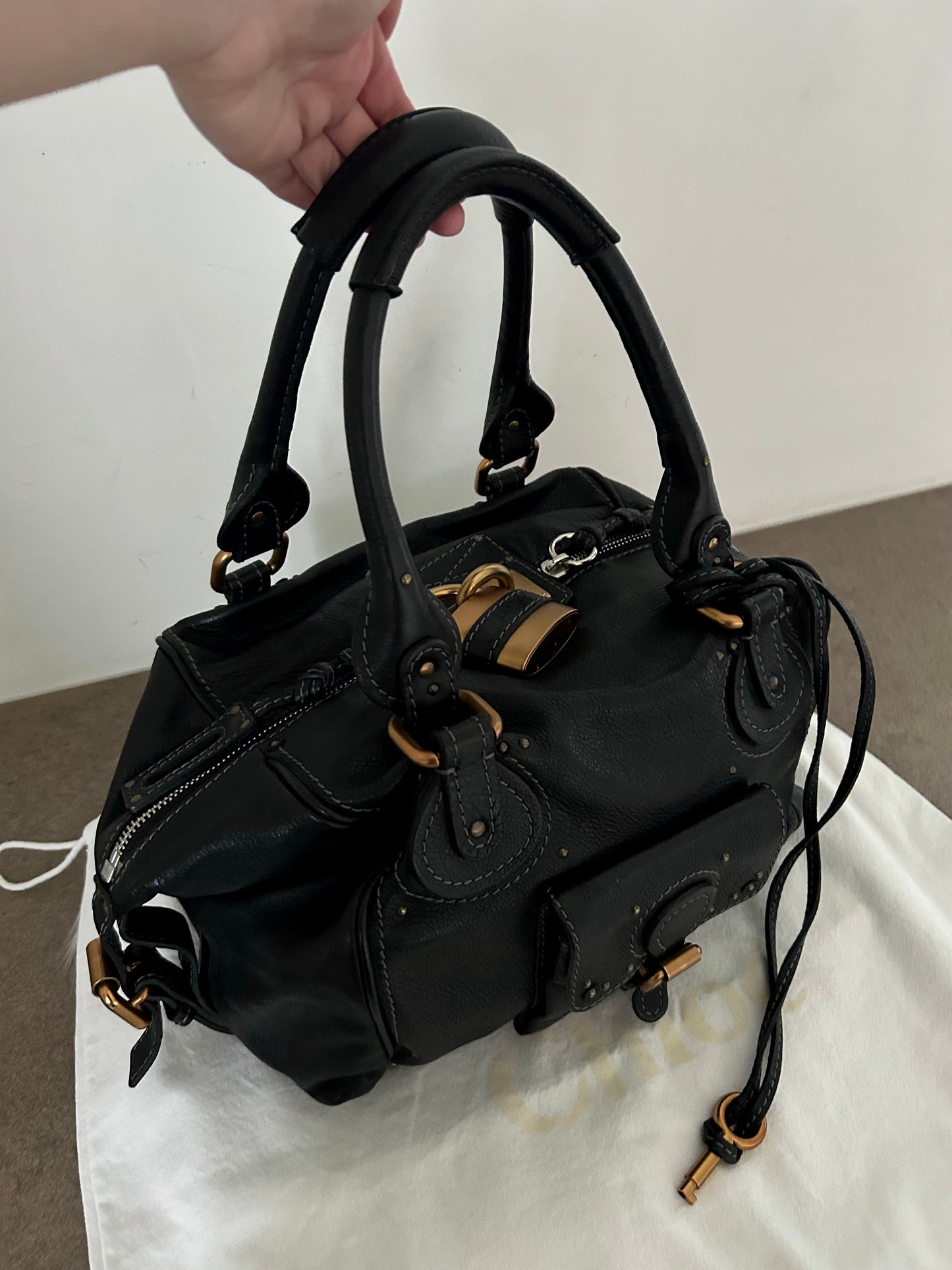 Chloé Paddington in pelle nera