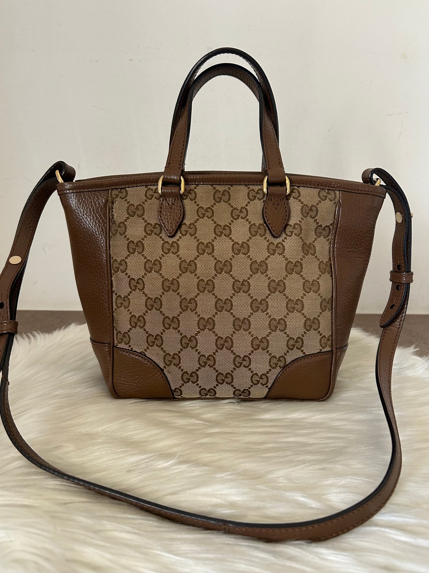 Gucci mini tote in pelle e monogram