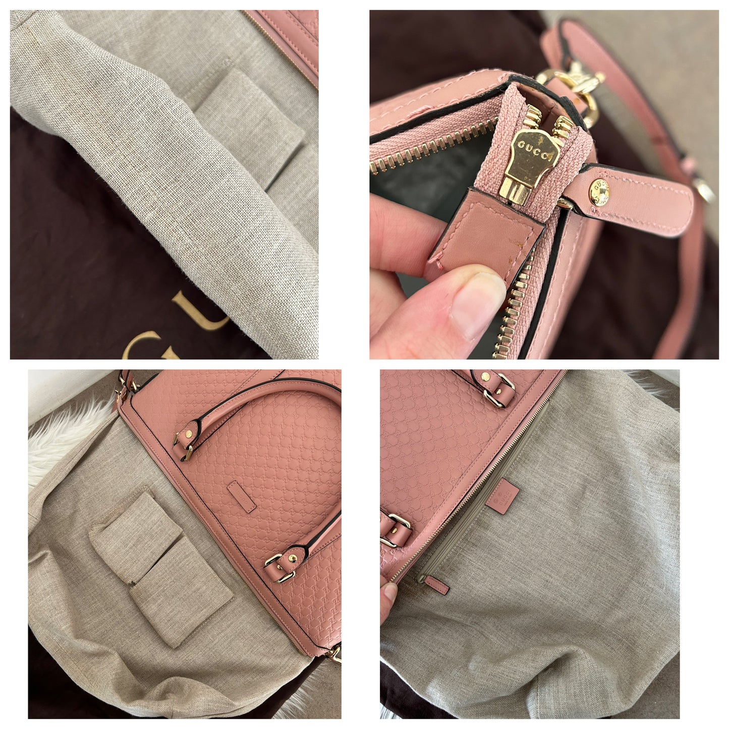 Gucci tote bag Guccissima rosa