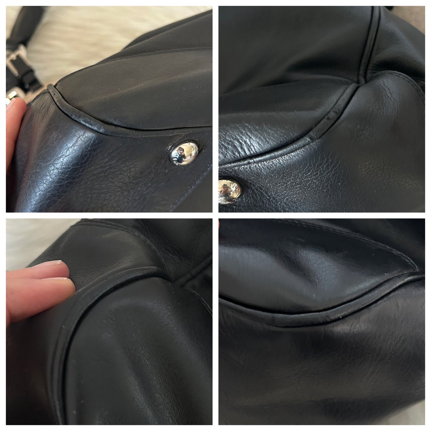 Prada secchiello in pelle nera
