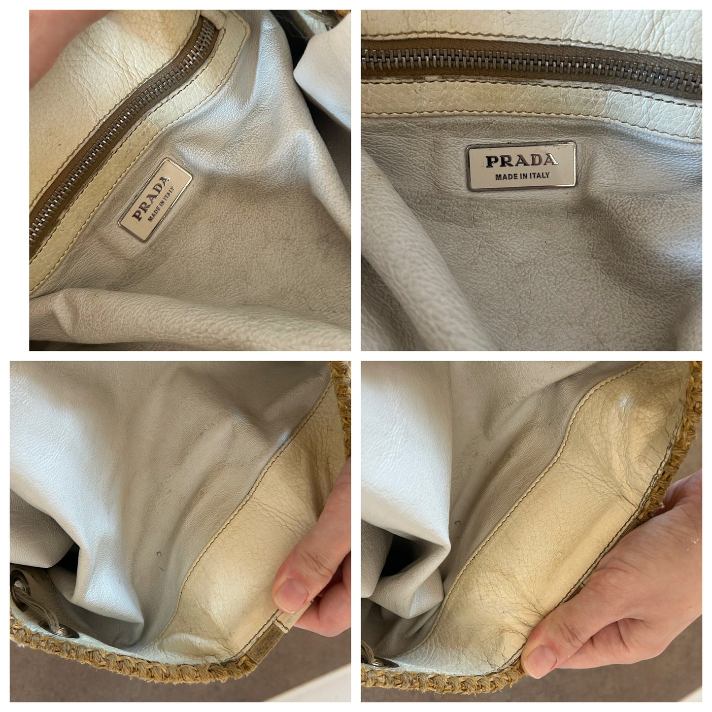Prada Moon in rafia e pelle