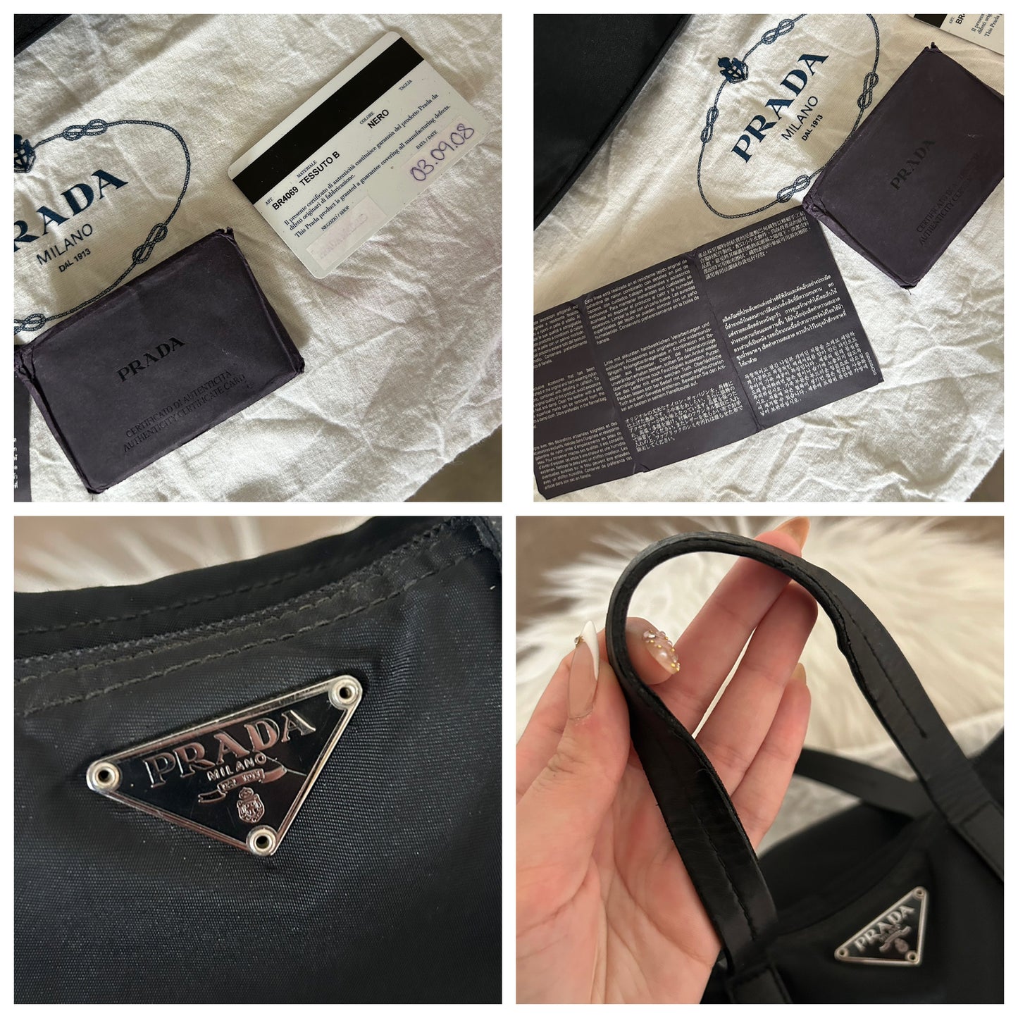 Prada mini tote in nylon