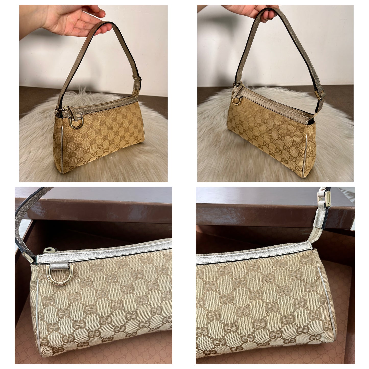 Pochette Gucci Abbey con scatola in monogram