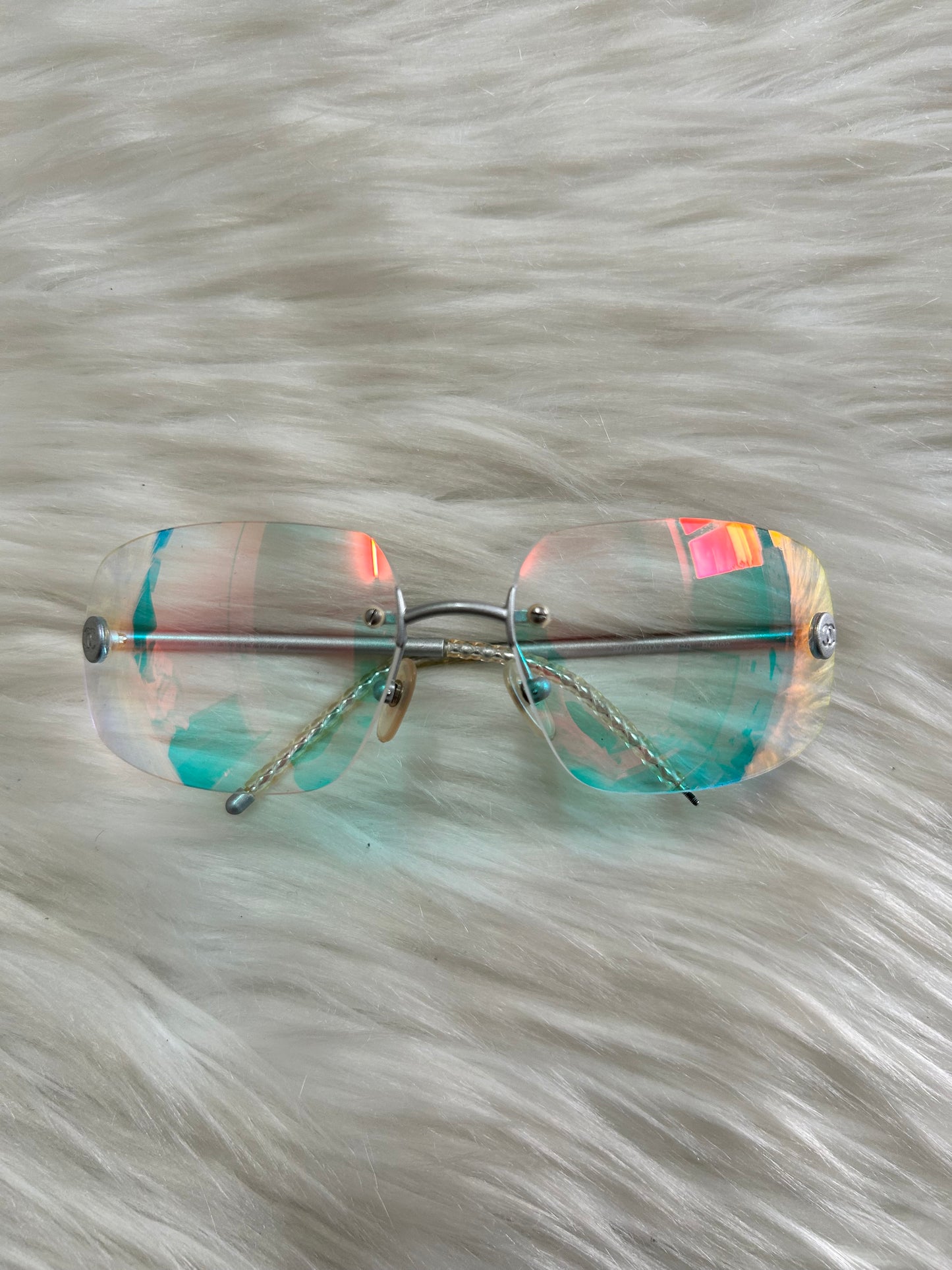 Occhiali da sole Chanel vintage olografici