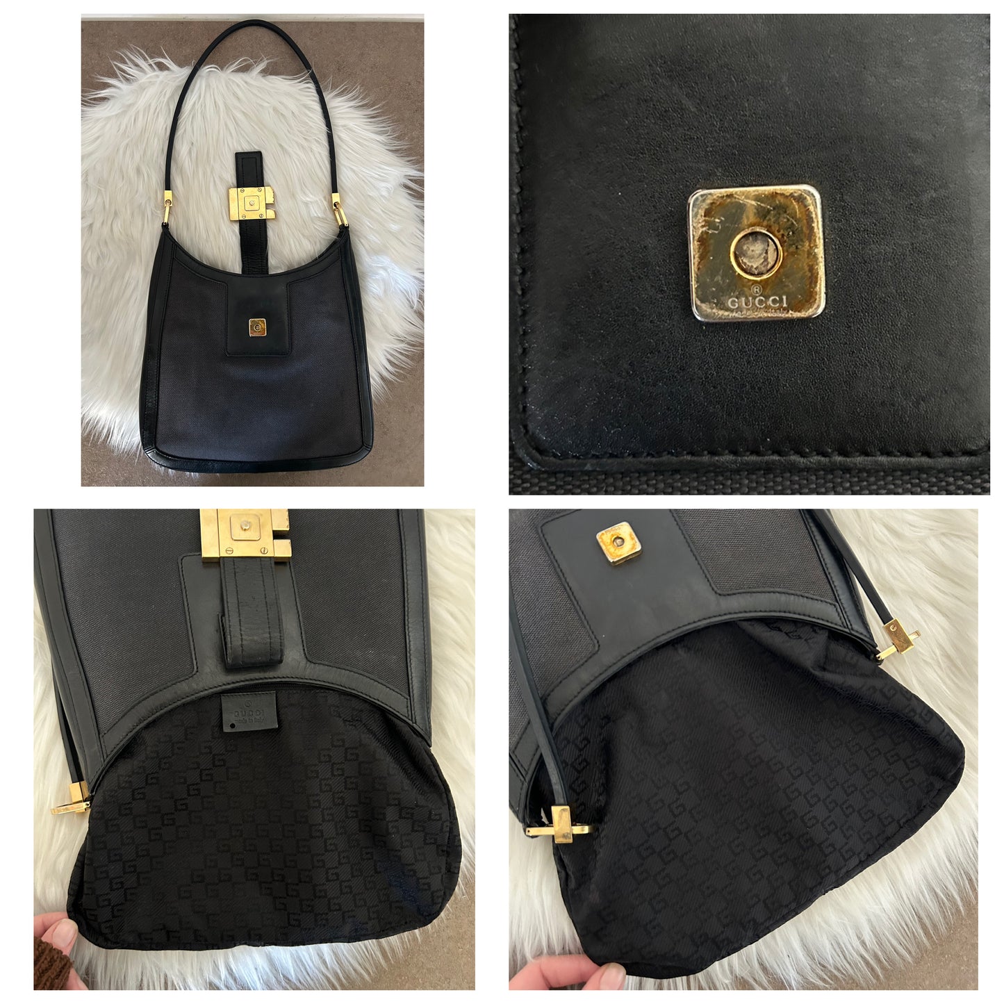 Gucci Jackie in tela e pelle vintage