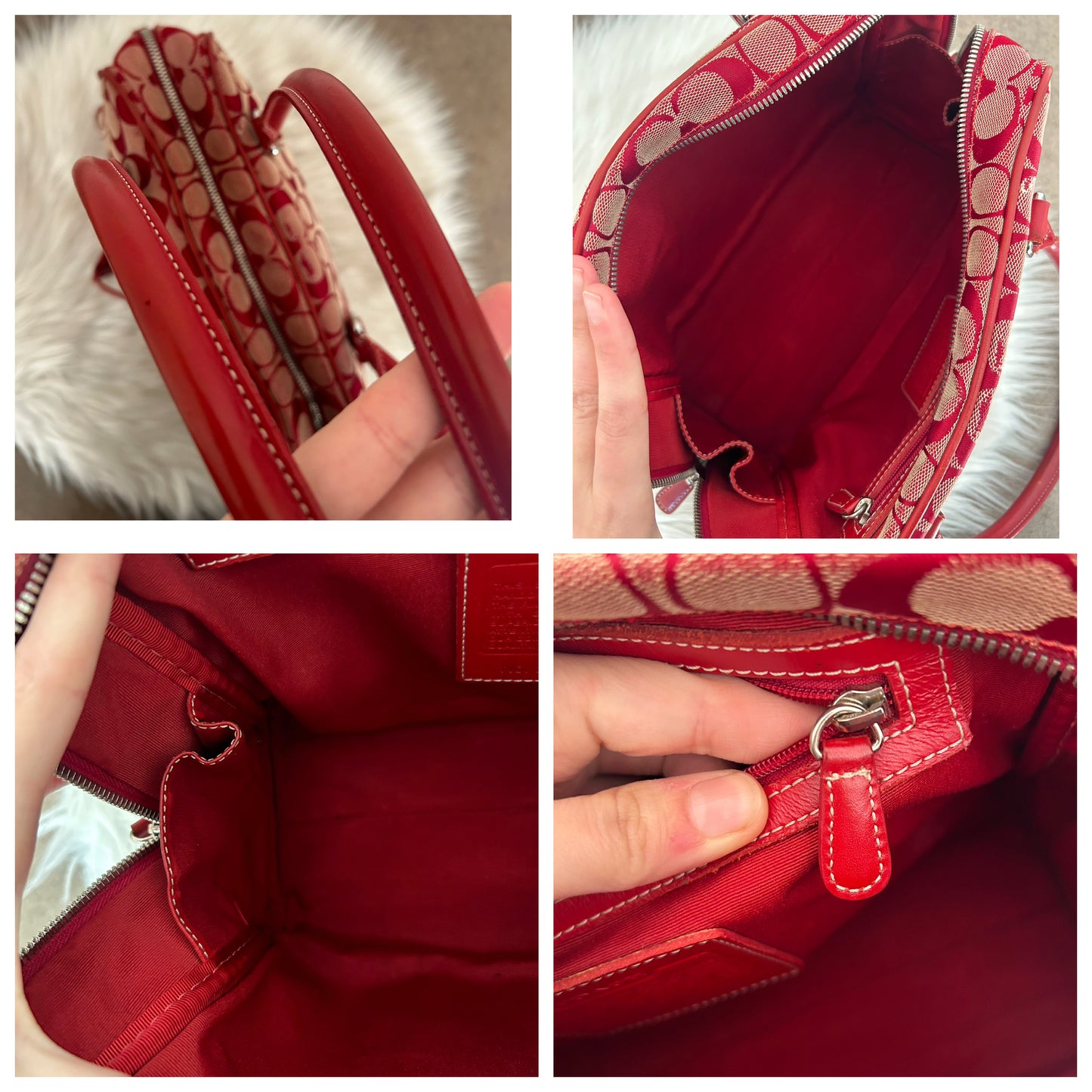 Bauletto Coach vintage rosso