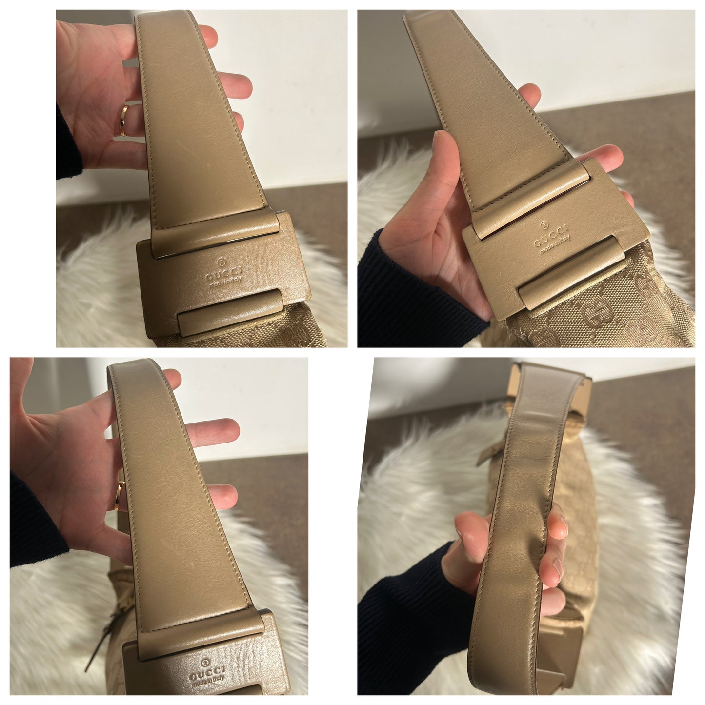 Gucci pochette in monogram beige