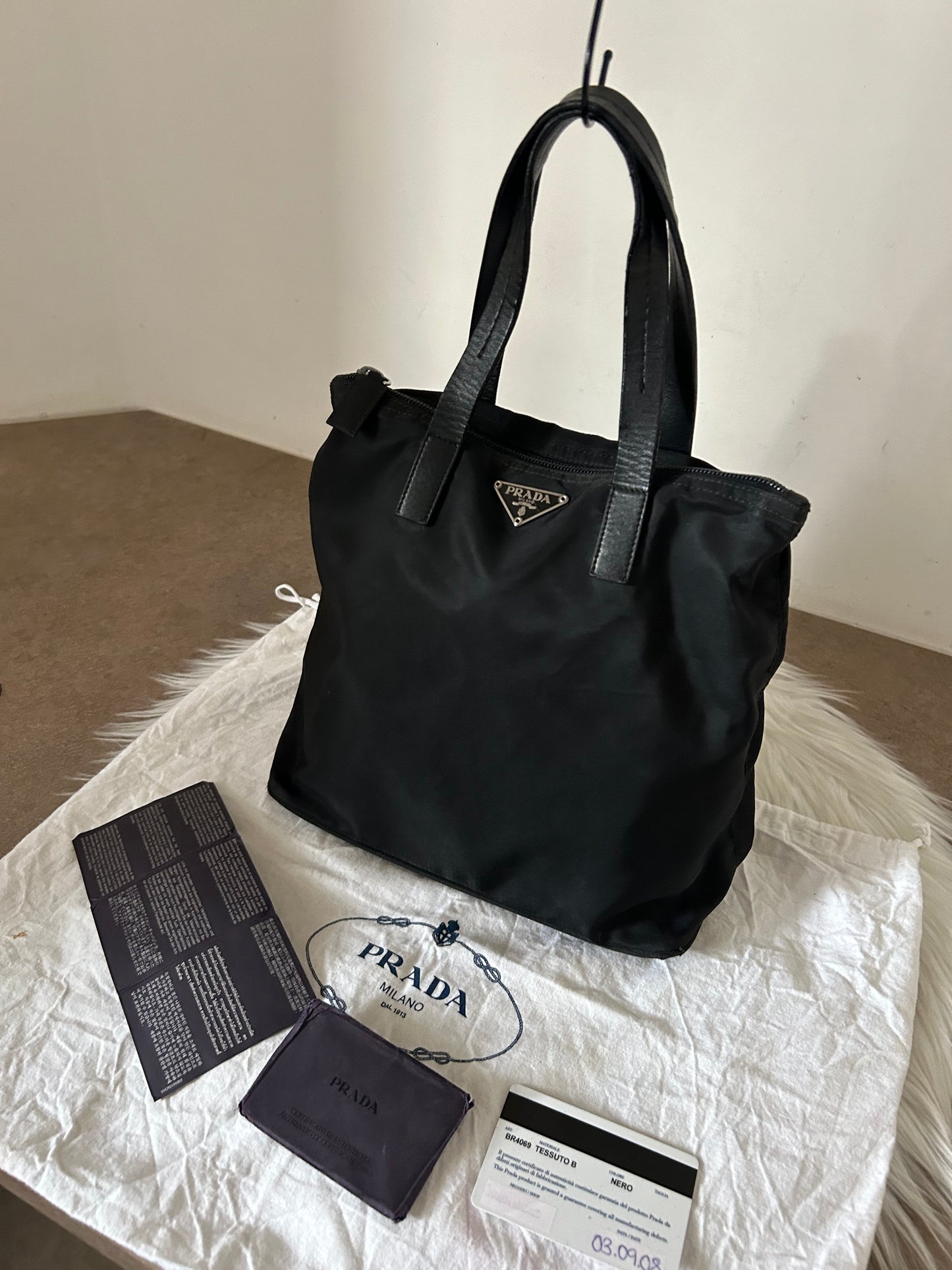 Prada mini tote in nylon