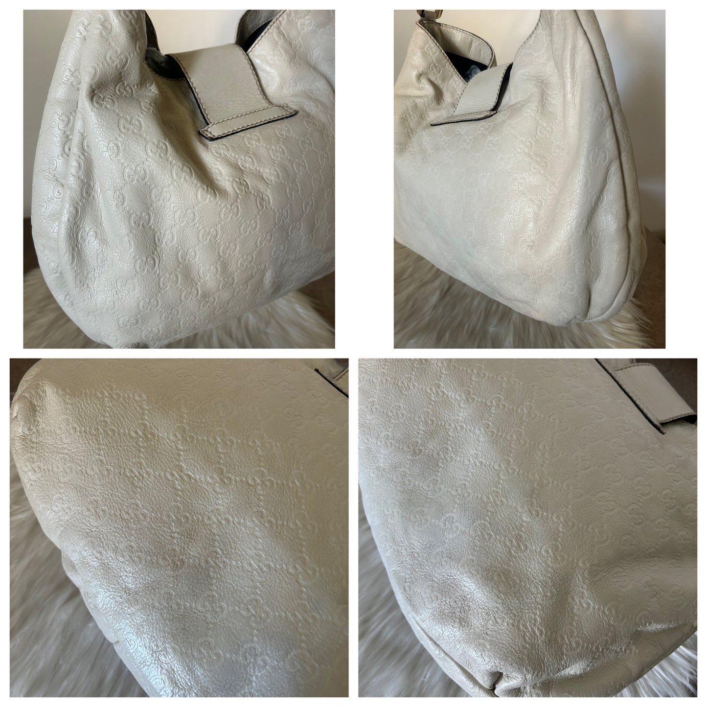 Gucci tote in pelle panna