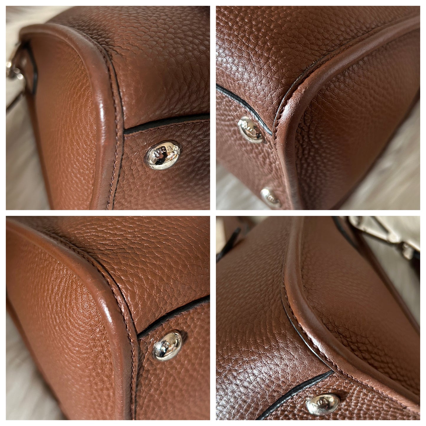 Prada Bauletto marrone in pelle con tracolla