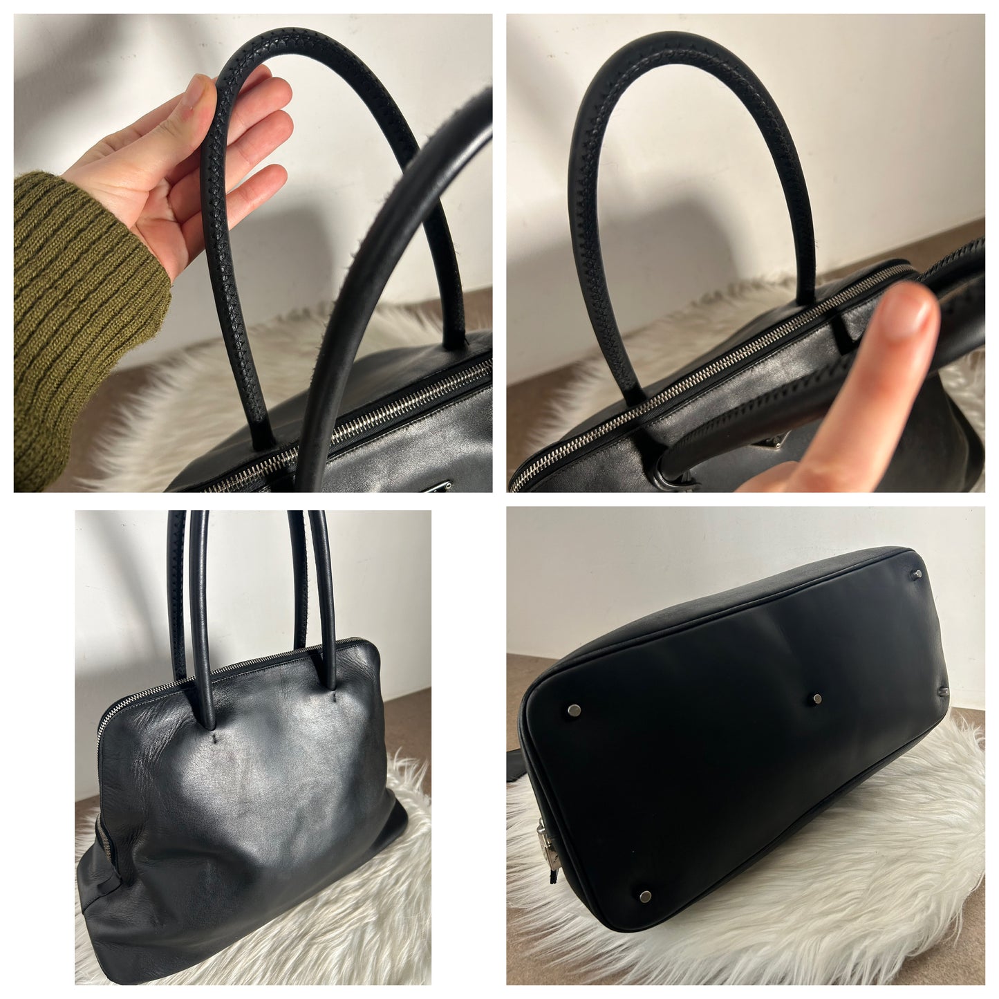 Prada Promenade in pelle nera