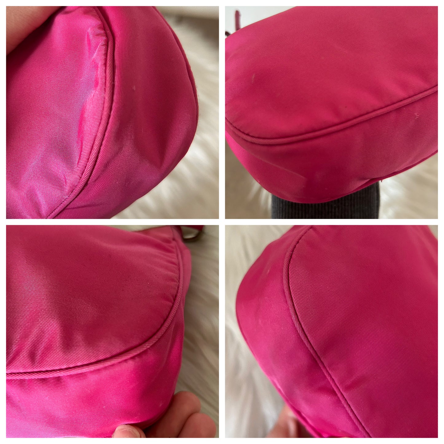 Prada baguette rosa in nylon
